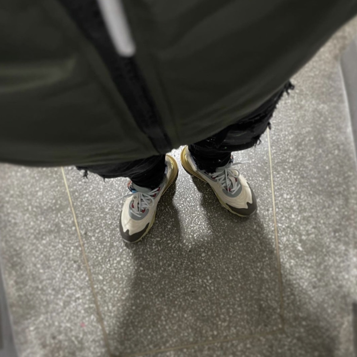 Nike x Travis Scott Air Max 270 React Cactus Trails 착용 스타일