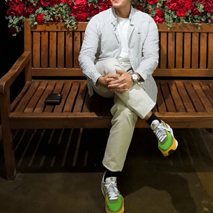 Nike x Sacai LDWaffle Green Multi 착용 스타일