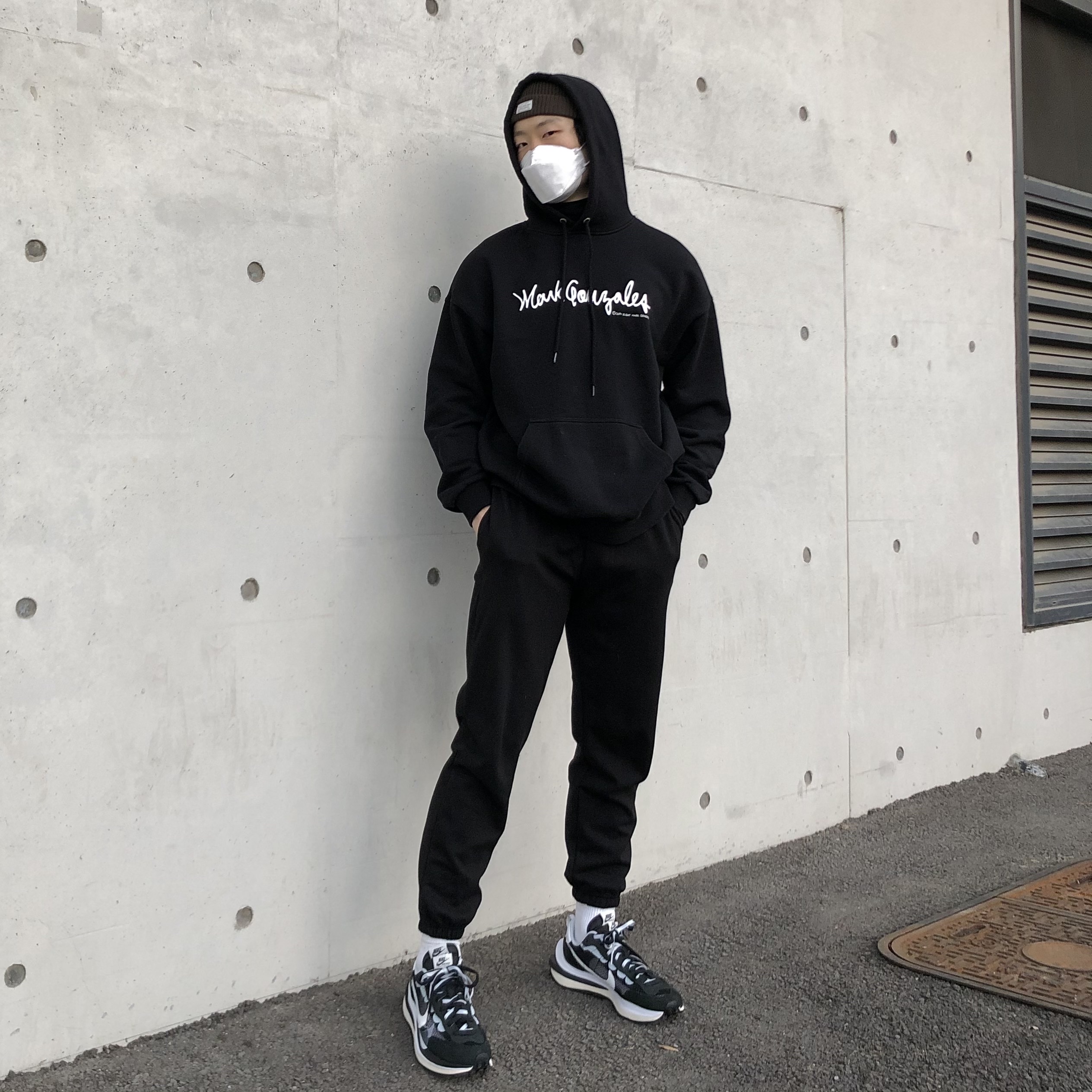 Nike x Sacai VaporWaffle Black White 착용 스타일