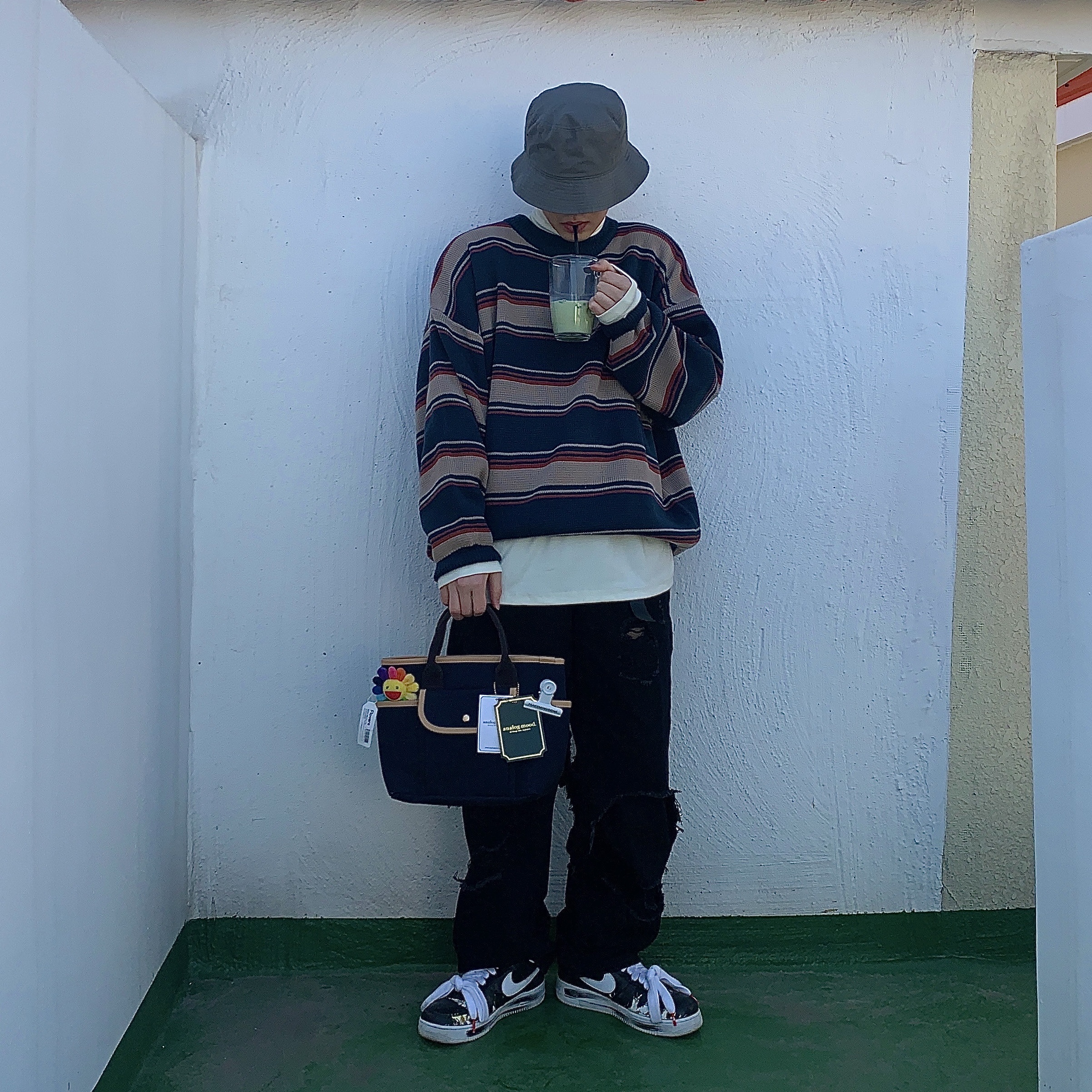 Nike x Peaceminusone Air Force 1 Low Para-Noise 착용 스타일 - 2