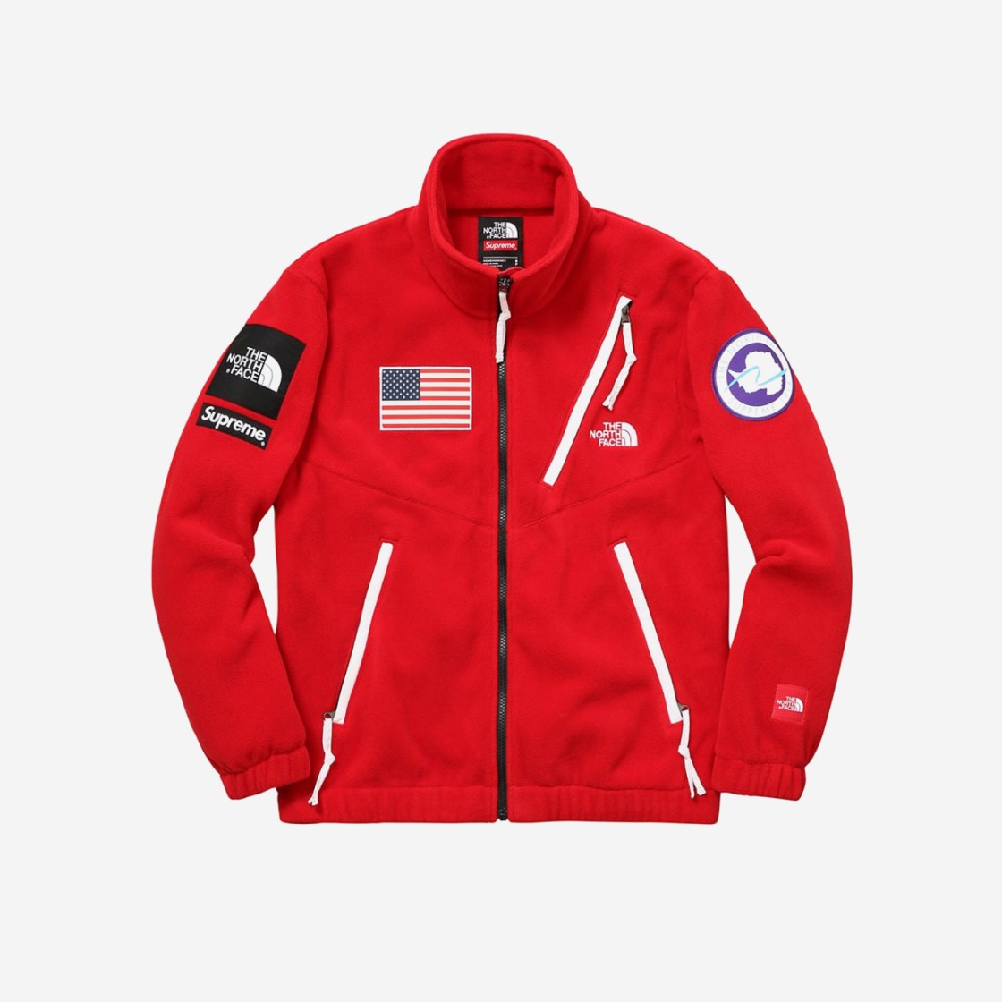 Supreme x The North Face Trans Antarctica Expedition Fleece Jacket Red - 17SS 상세 이미지 1