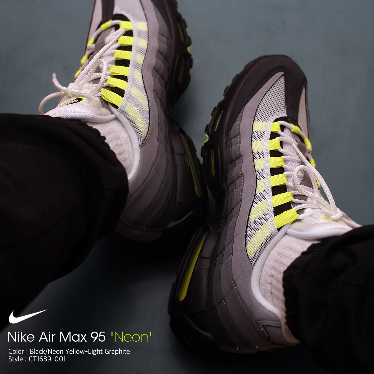 Nike Air Max 95 OG Neon Yellow 2020 착용 스타일 - 1