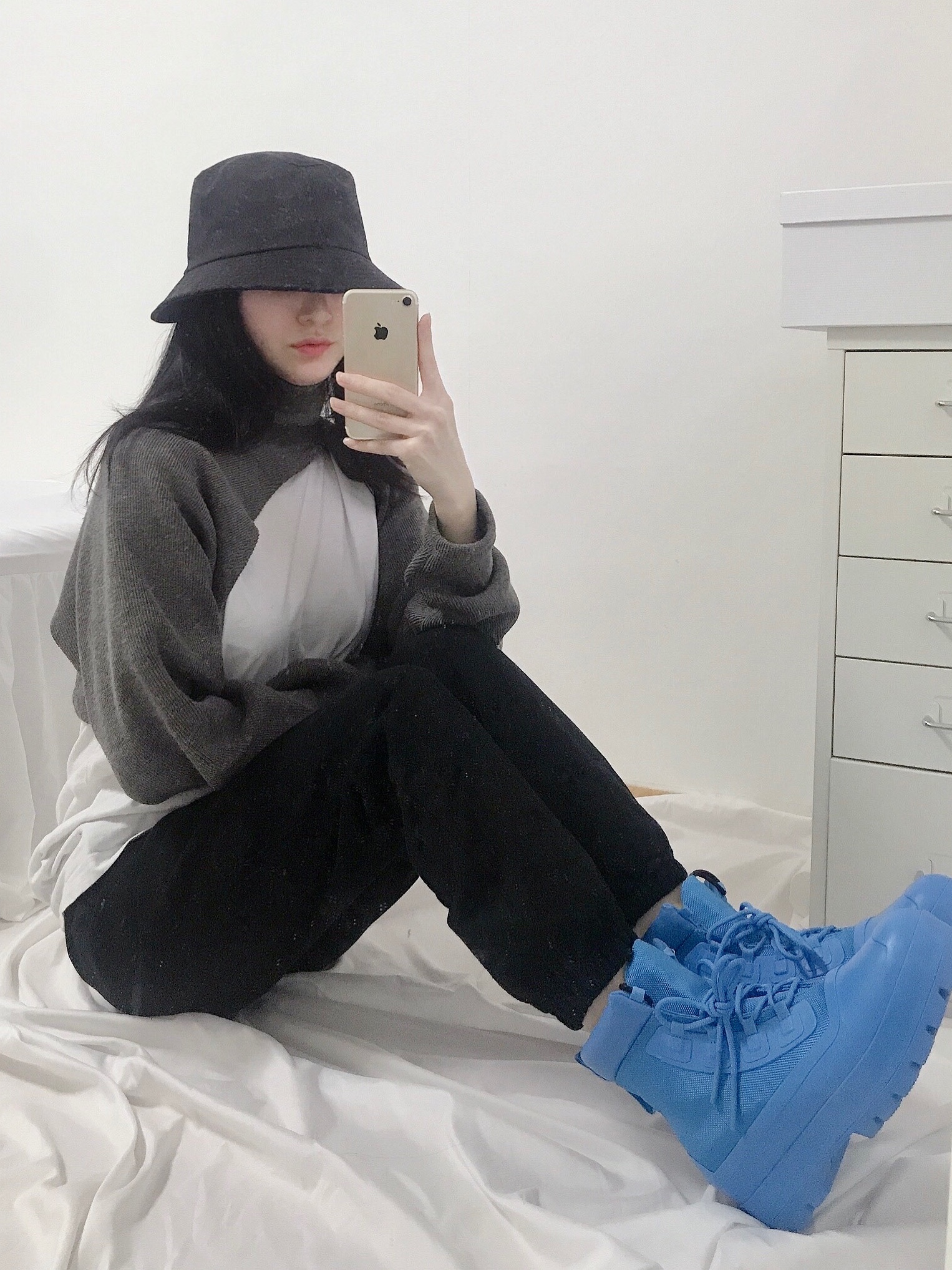 Converse x Ambush Chuck Taylor All Star Duck Boot Blithe 착용 스타일