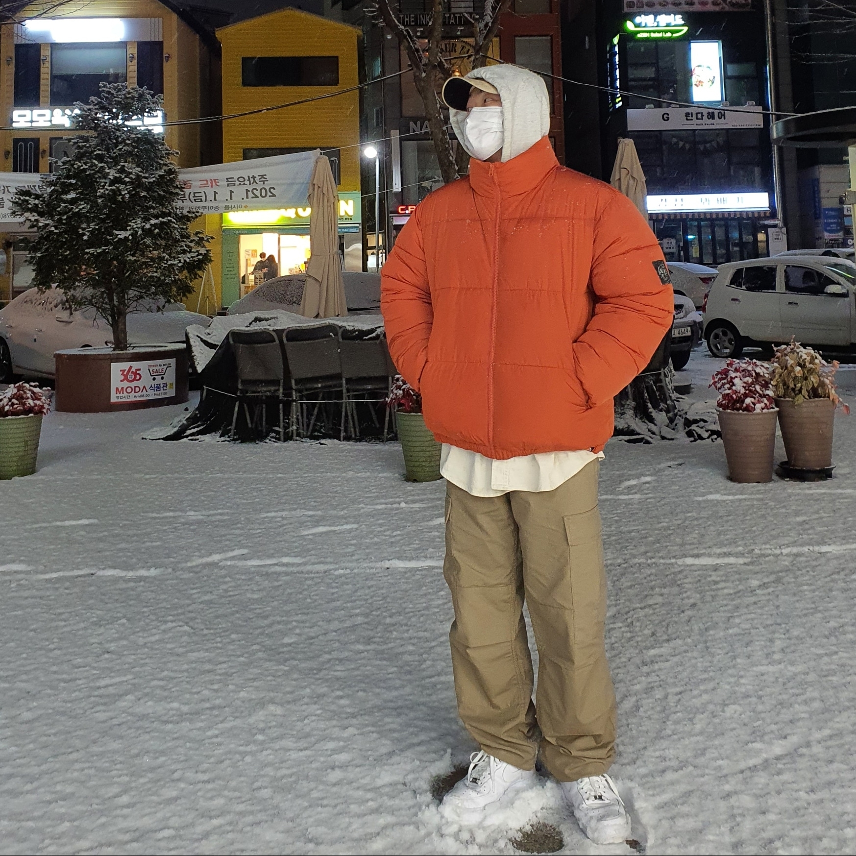 Nike Air Force 1 '07 Low White 착용 스타일