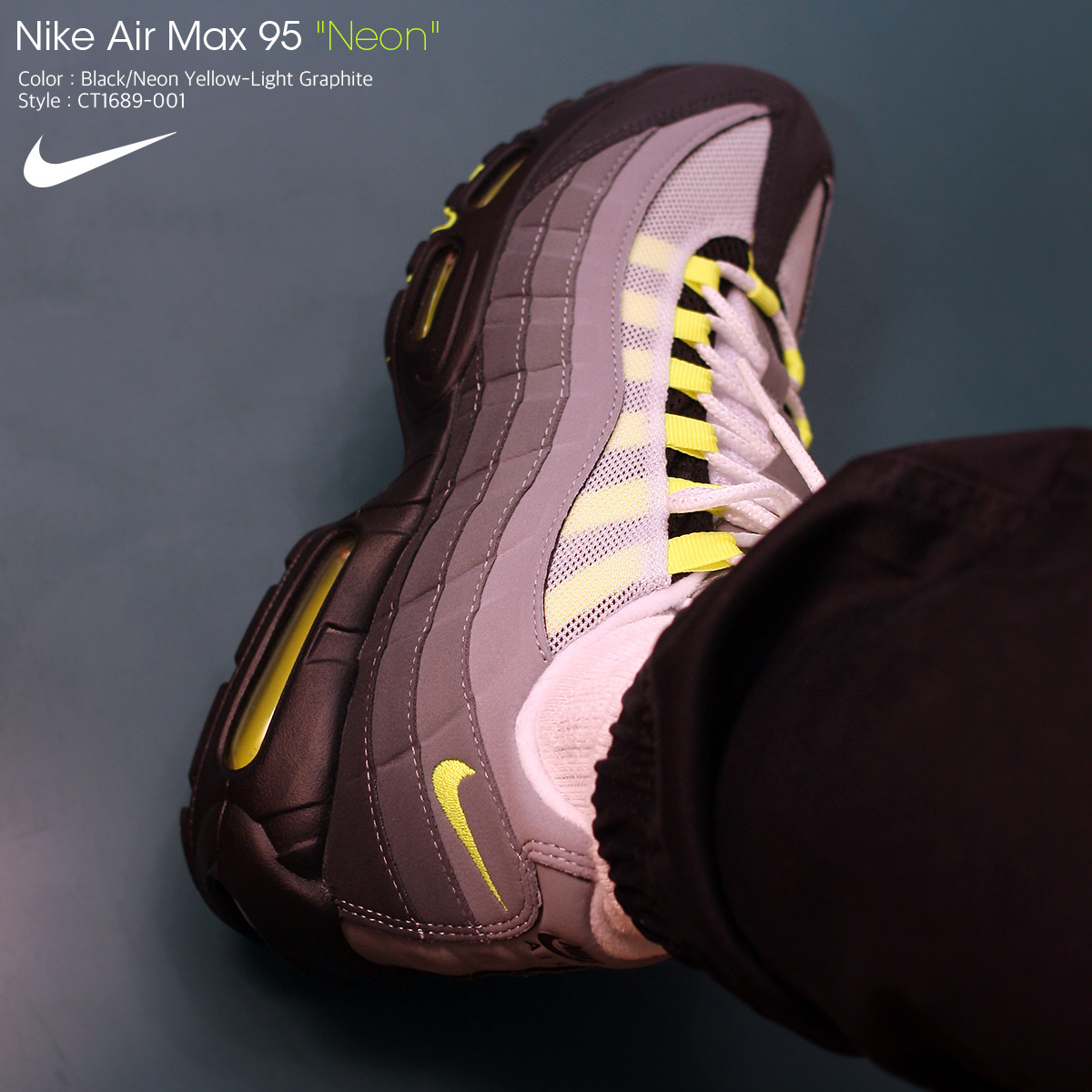 Nike Air Max 95 OG Neon Yellow 2020 착용 스타일 - 2