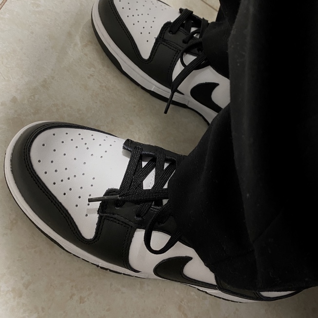 Nike Dunk Low Retro Black, Nike x Stussy Cuff Beanie Black 착용 스타일 - 2