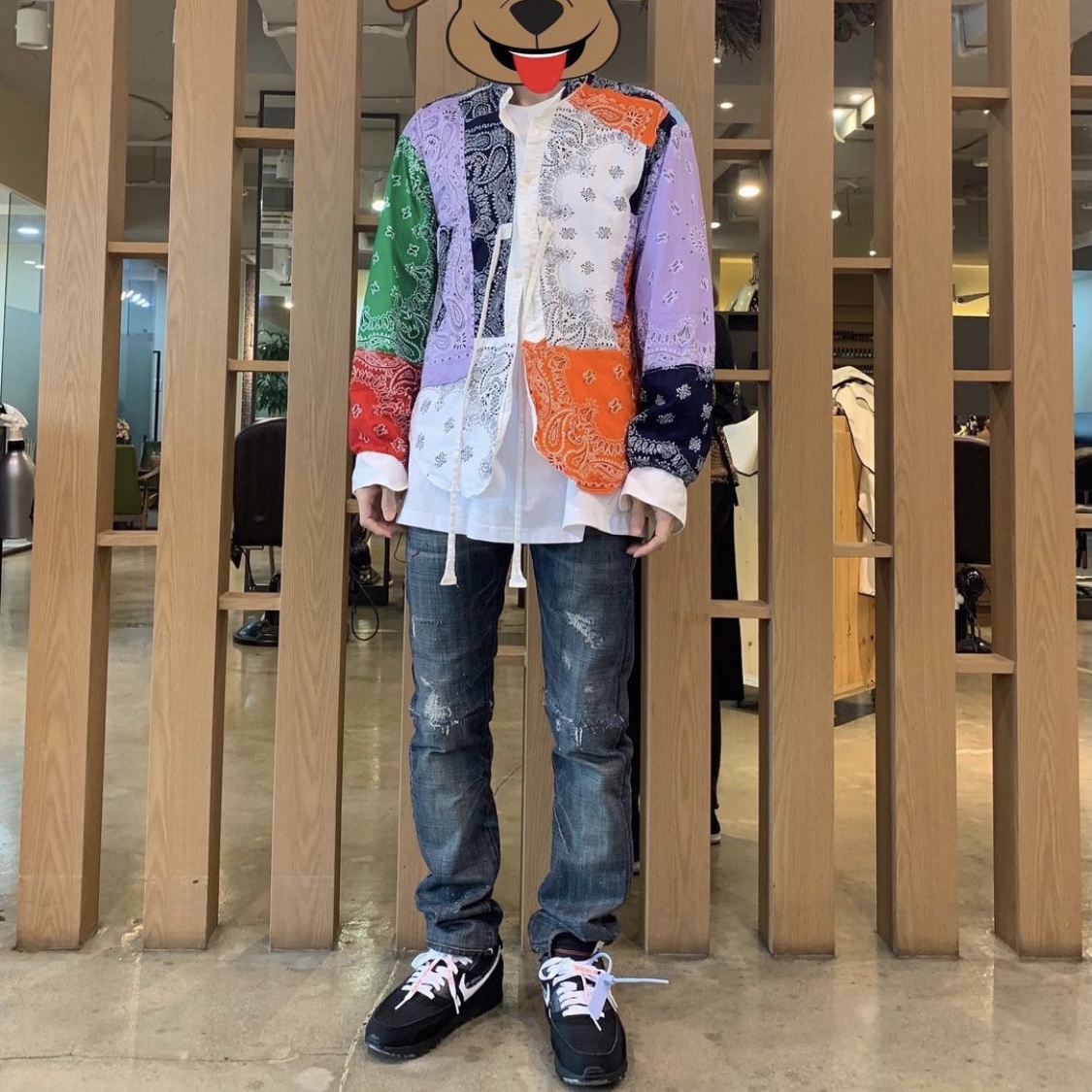 Nike x Off-White Air Max 90 V2 Black White 착용 스타일