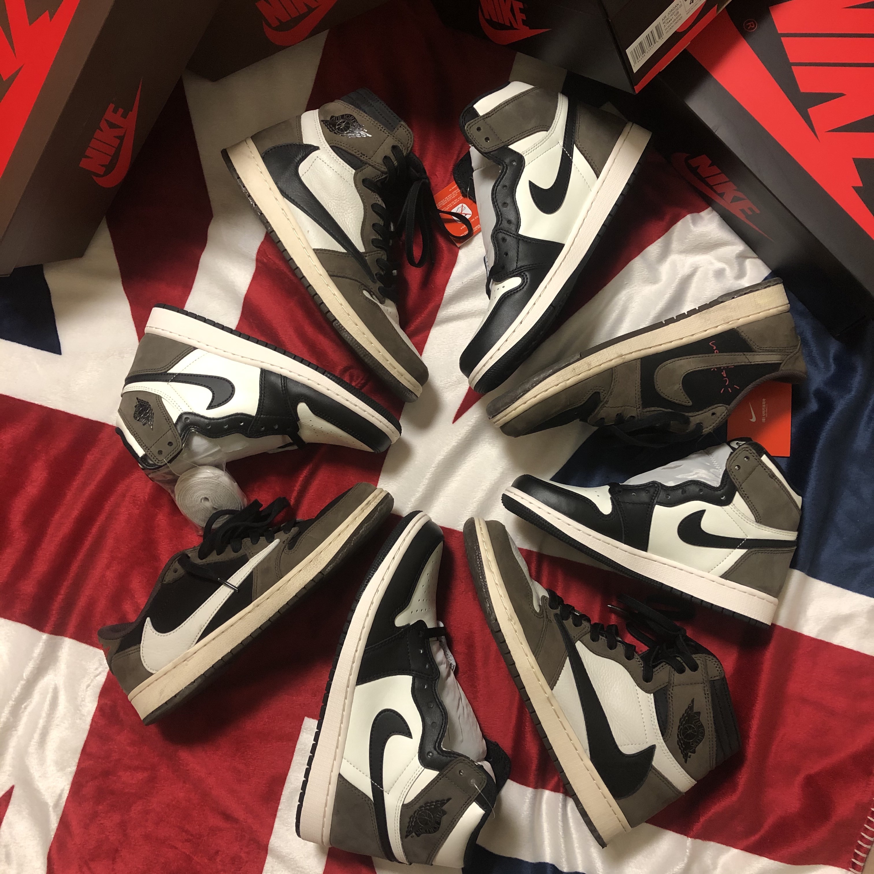 Jordan 1 x Travis Scott Retro High OG SP Mocha, Jordan 1 x Travis Scott Retro Low OG SP Mocha 착용 스타일