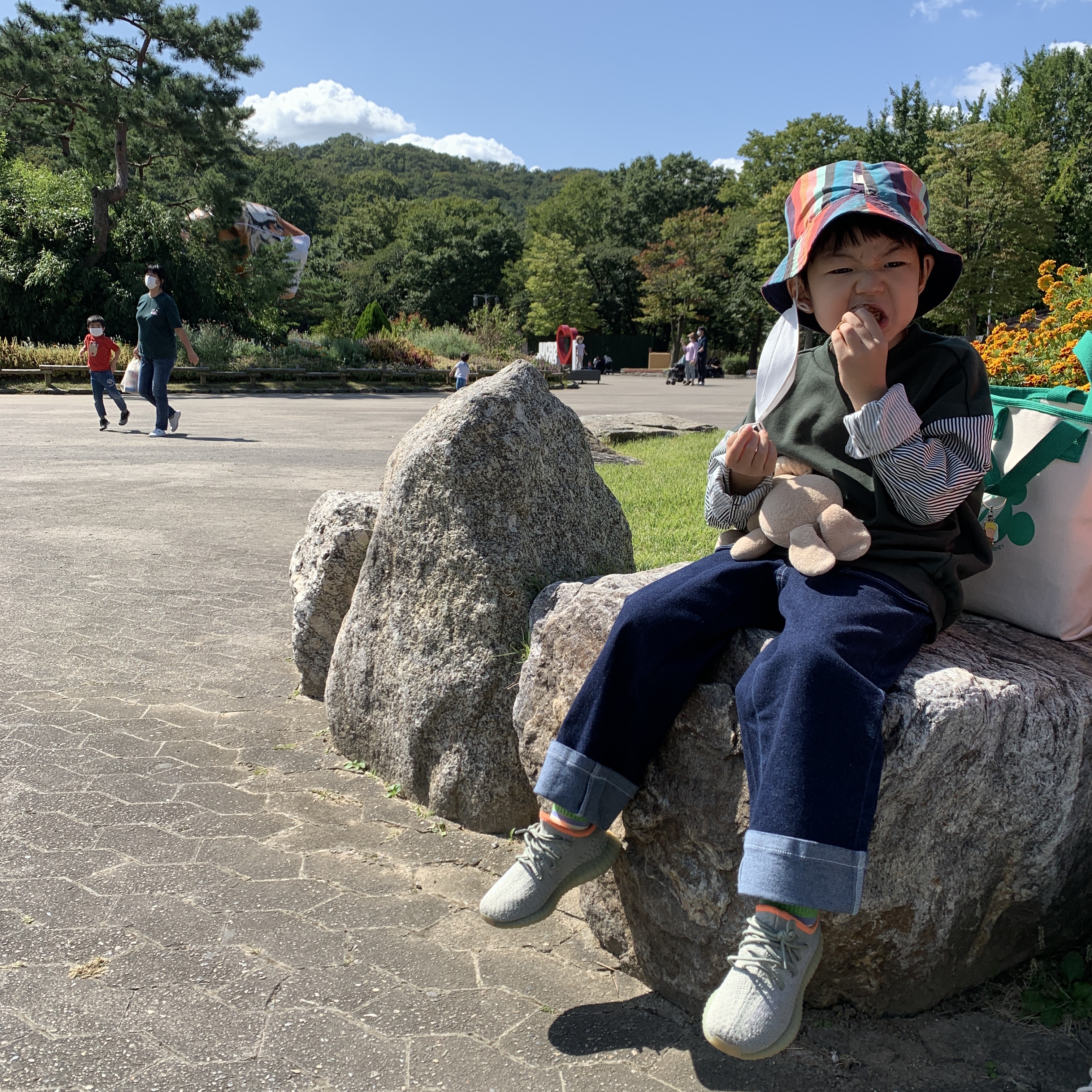 (Kids) Adidas Yeezy Boost 350 V2 Desert Sage 착용 스타일