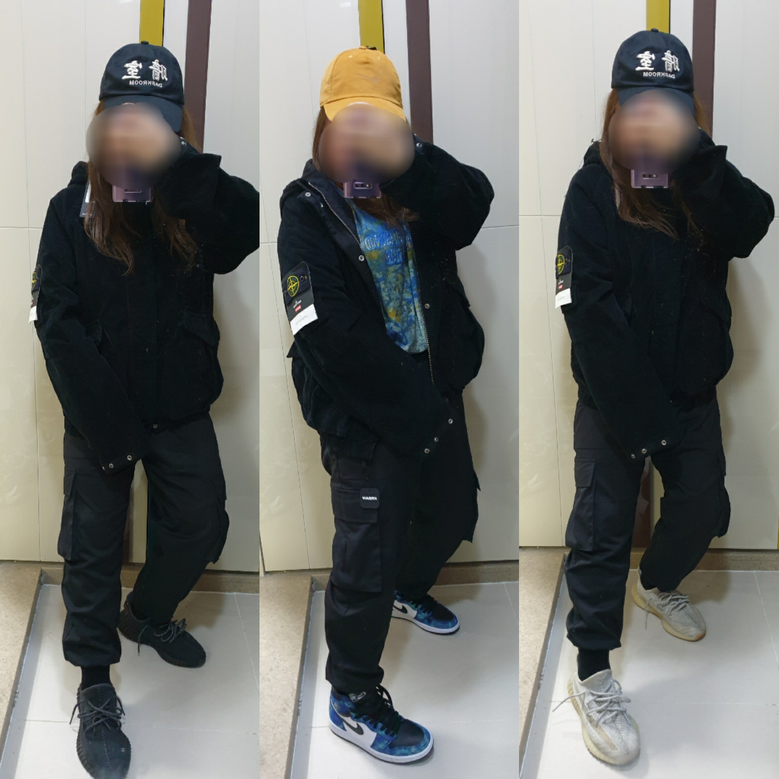 Supreme x Stone Island Corduroy Jacket Black - 20FW 착용 스타일