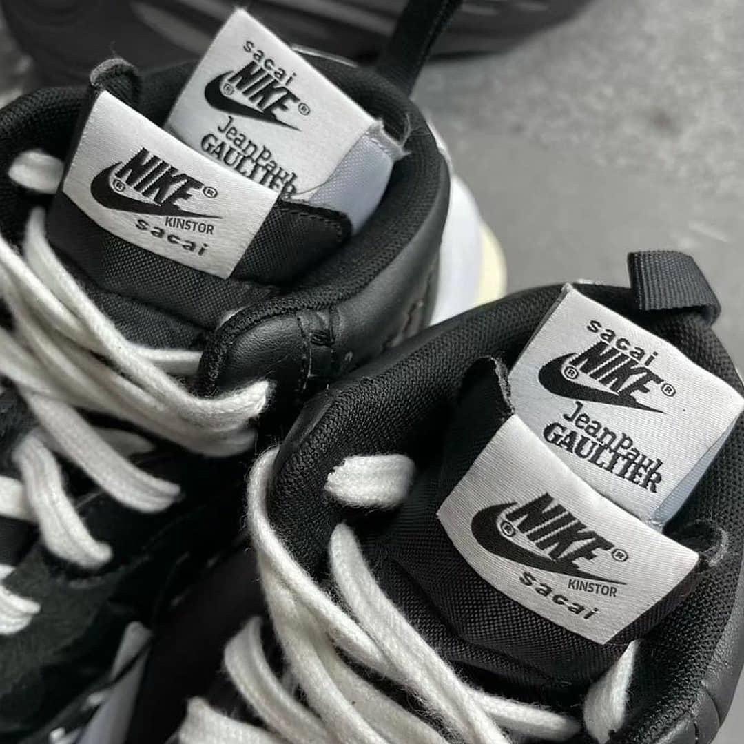 Nike x Sacai VaporWaffle Tour Yellow & Gorge Green Sail, Nike x Sacai VaporWaffle String & Black Villain Red 착용 스타일 - 2