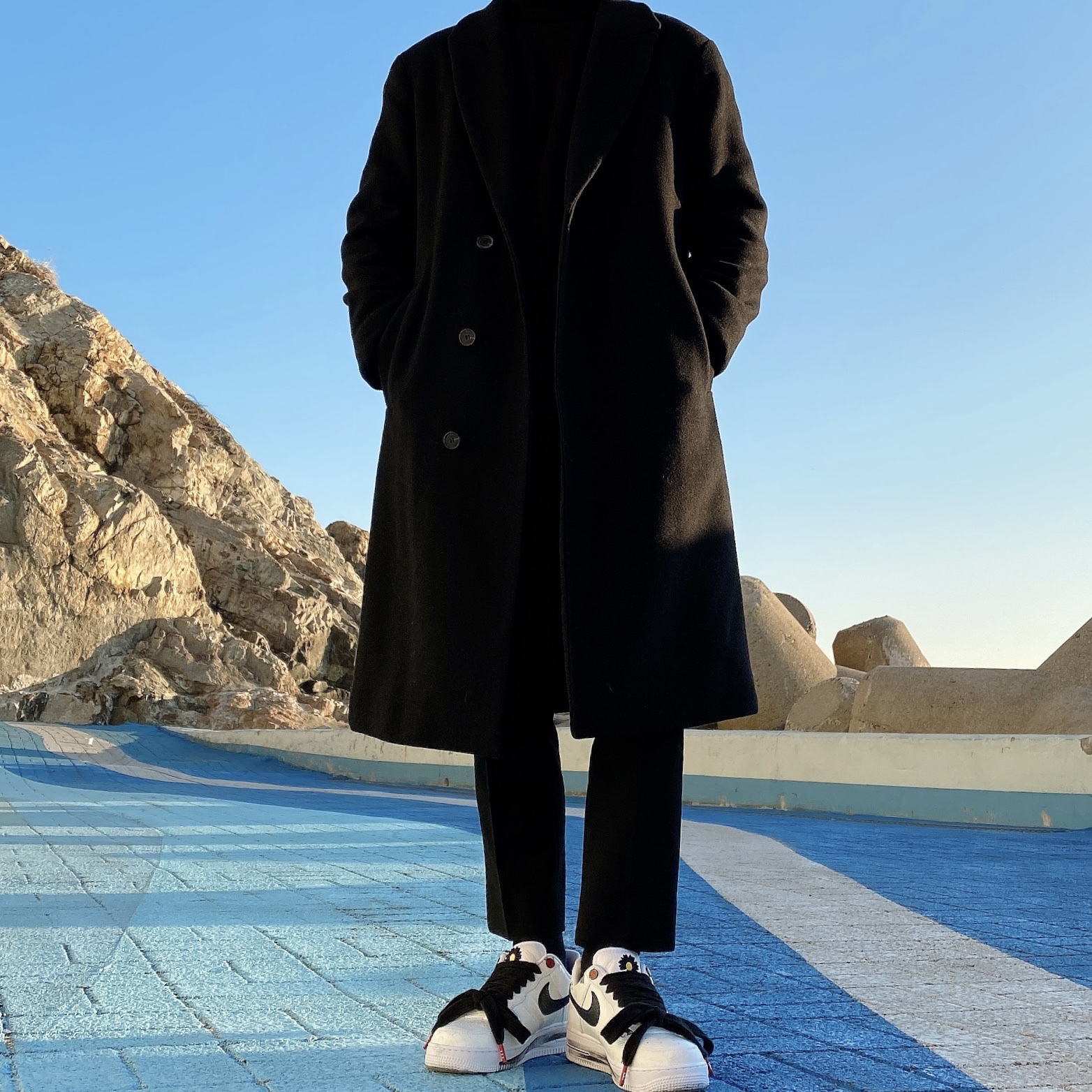Nike x Peaceminusone Air Force 1 Low Para-Noise 2.0 착용 스타일