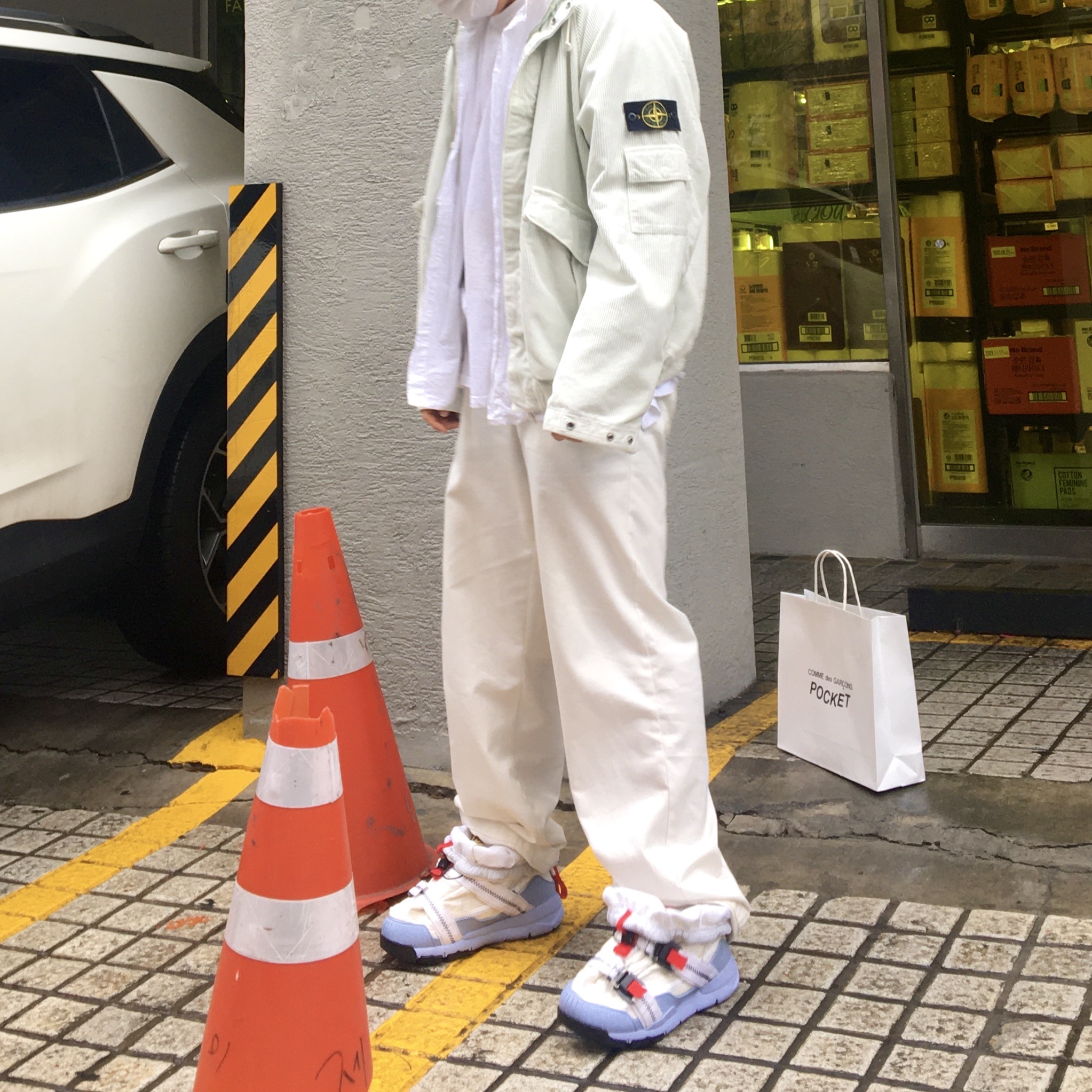 Nike x Tom Sachs Mars Yard Overshoe 3.0, Supreme x Stone Island Corduroy Jacket Stone - 20FW 착용 스타일 - 2