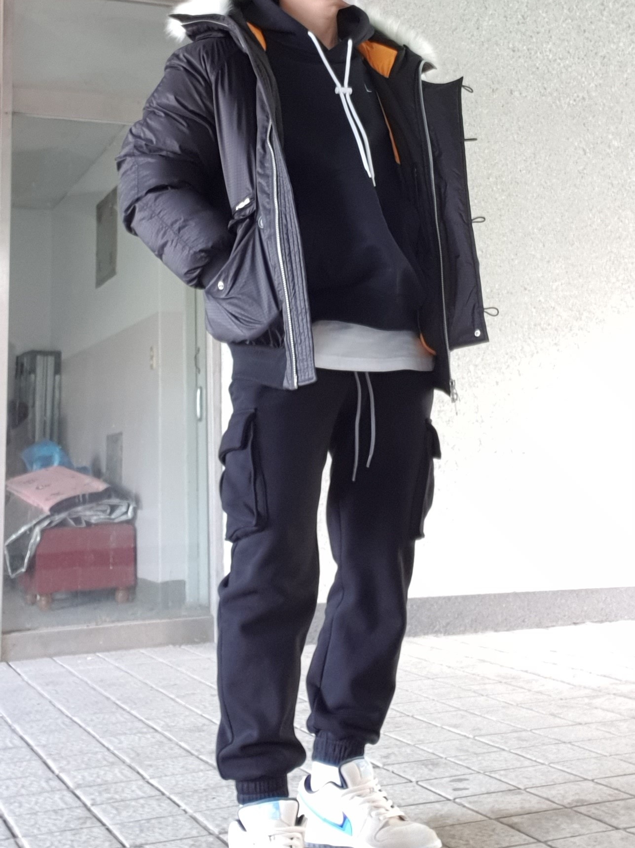 Nike SB Dunk Low Truck It, Nike M NRG Hoodie Black 착용 스타일