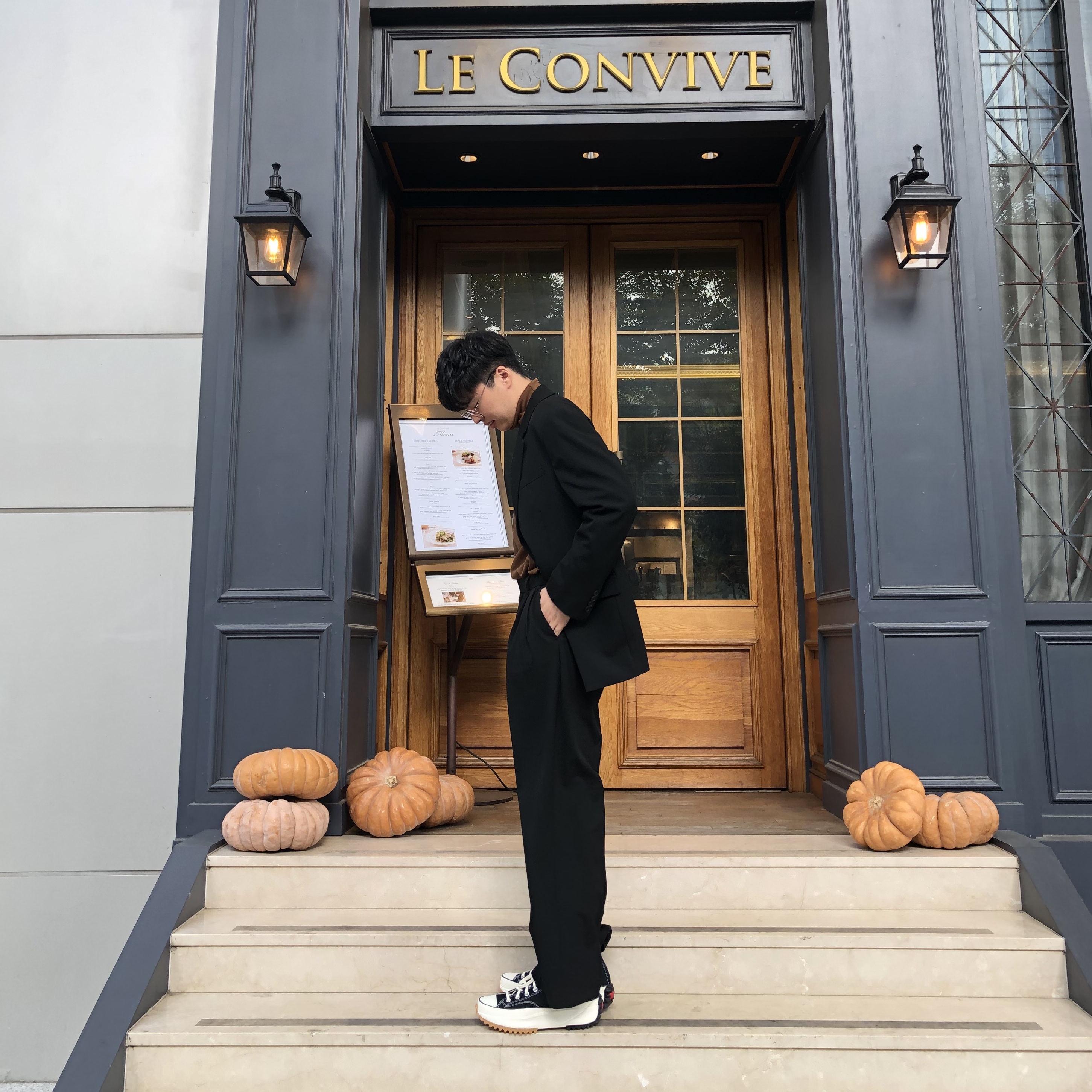 Converse x JW Anderson Run Star Hike Hi Black 착용 스타일