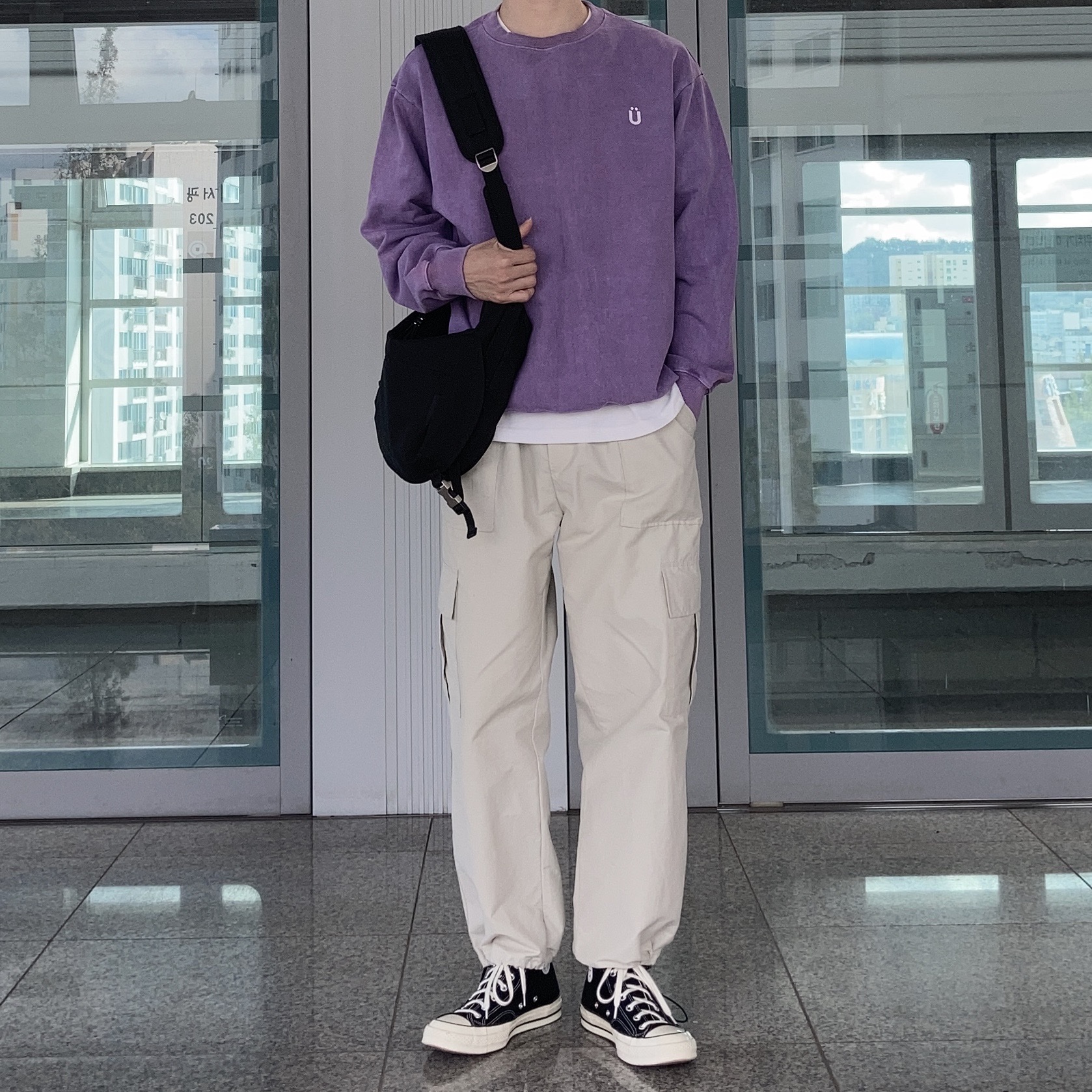 Converse Chuck 70 Hi Black 착용 스타일