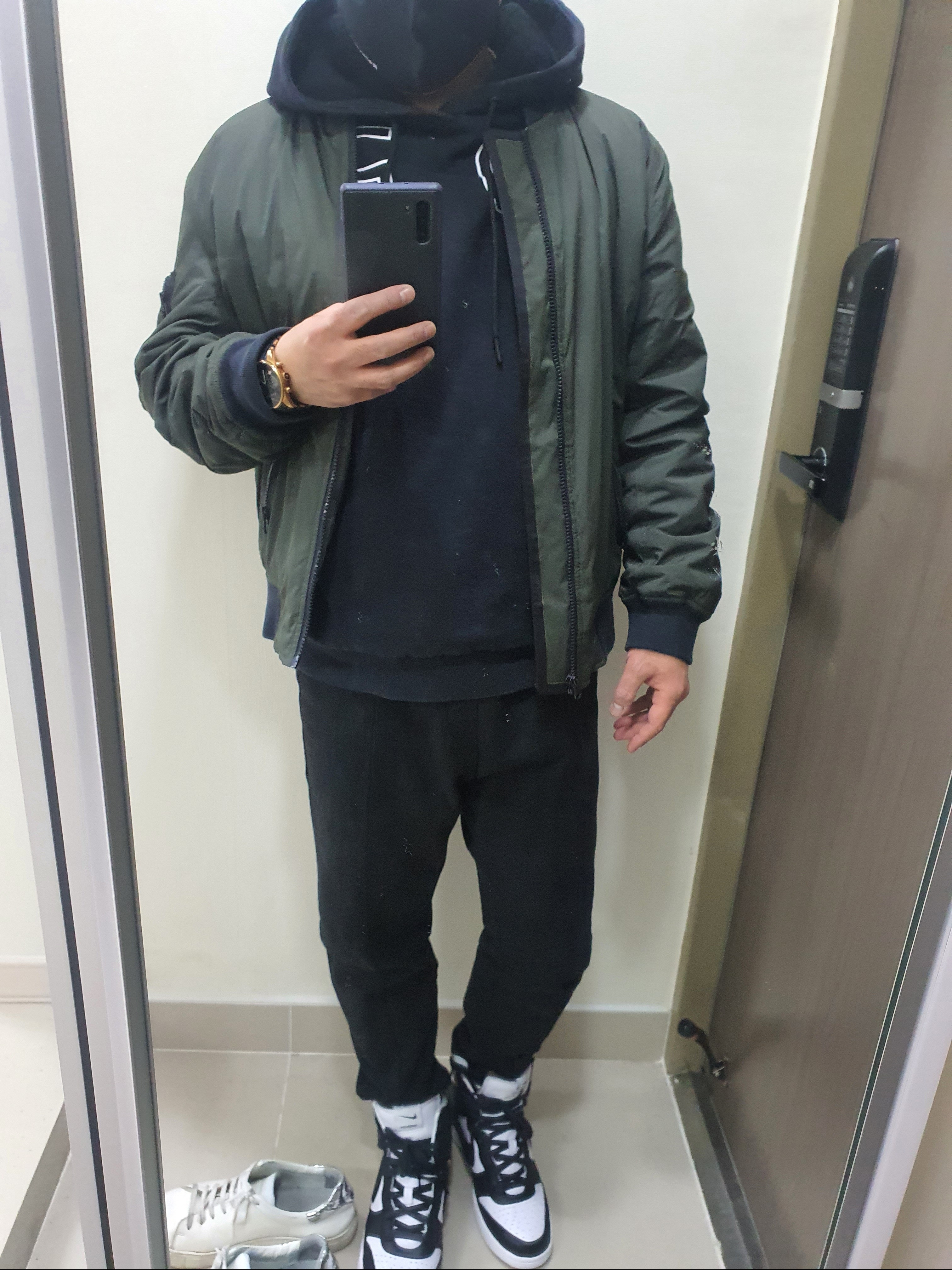 Nike x Ambush Dunk High Black 착용 스타일 - 2