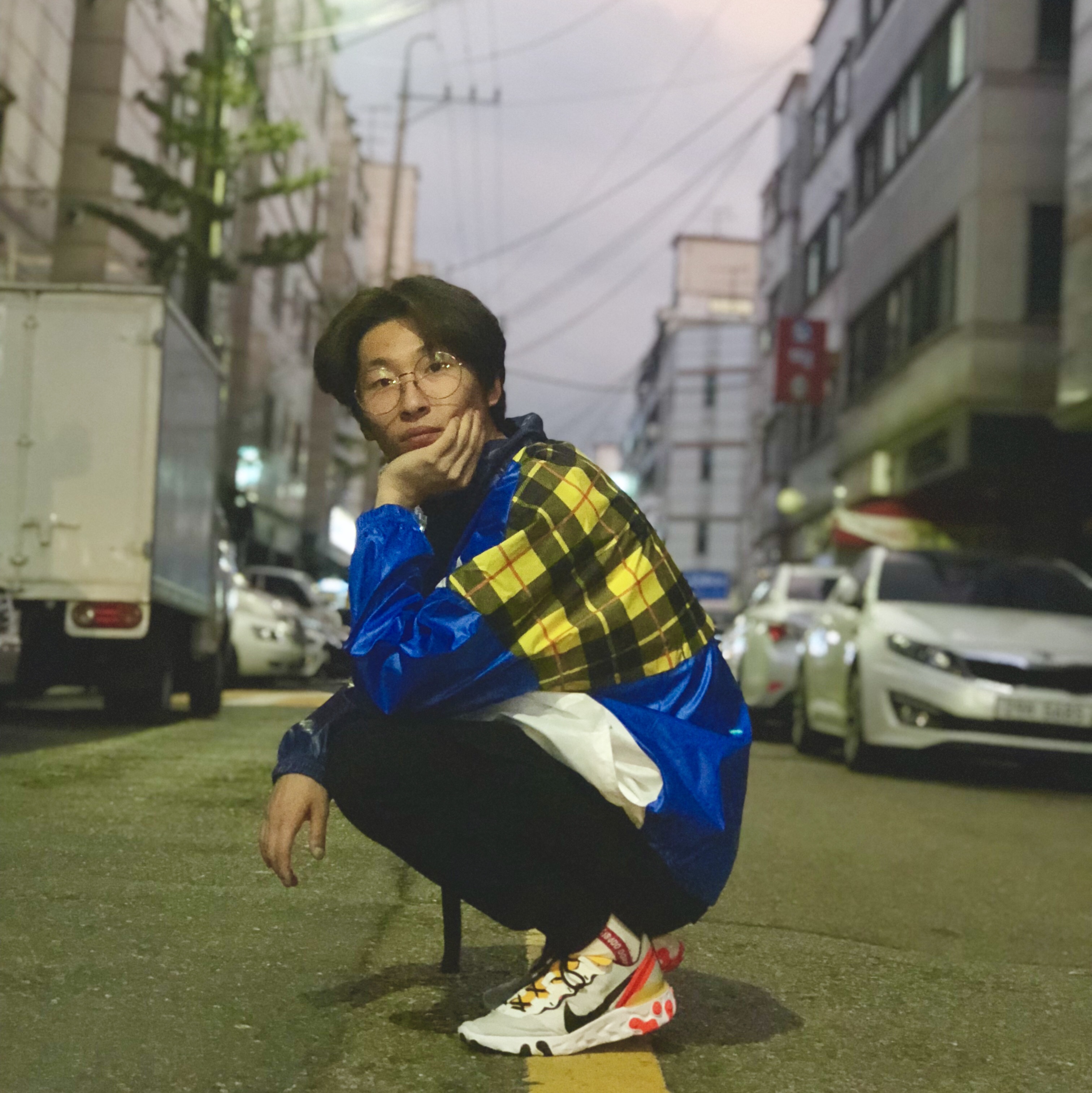 Nike React Element 55 Tour Yellow 착용 스타일 - 1