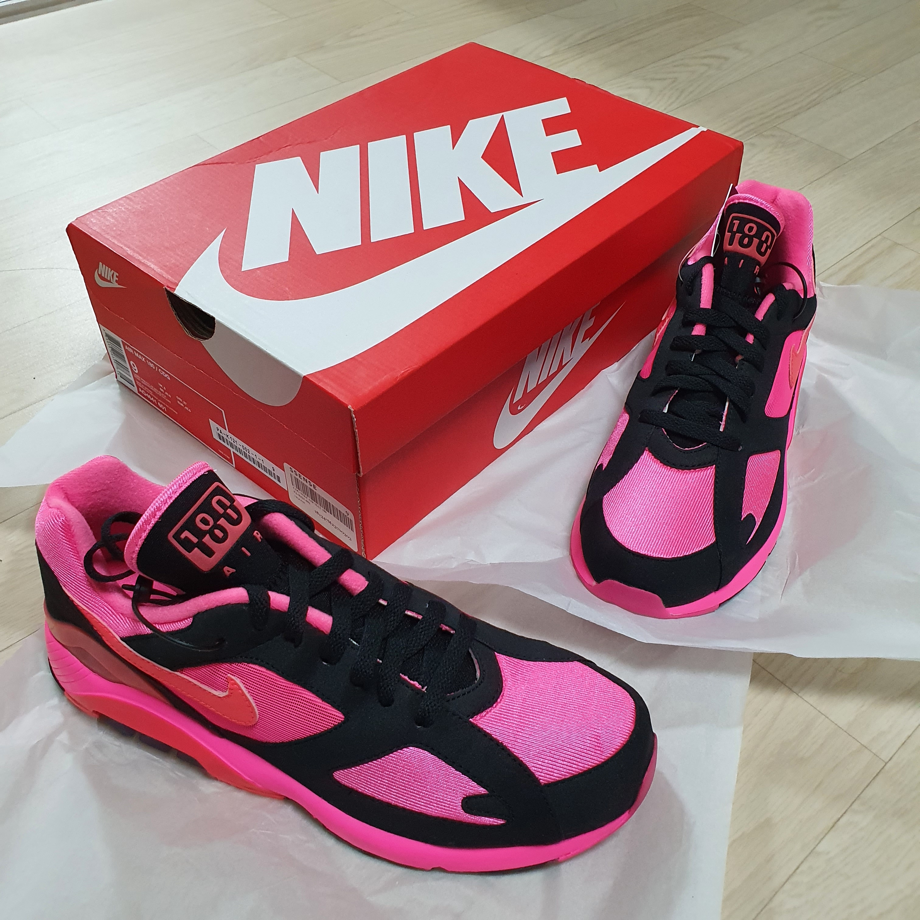 Nike x Comme des Garcons Homme Plus Air Max 180 Black 착용 스타일