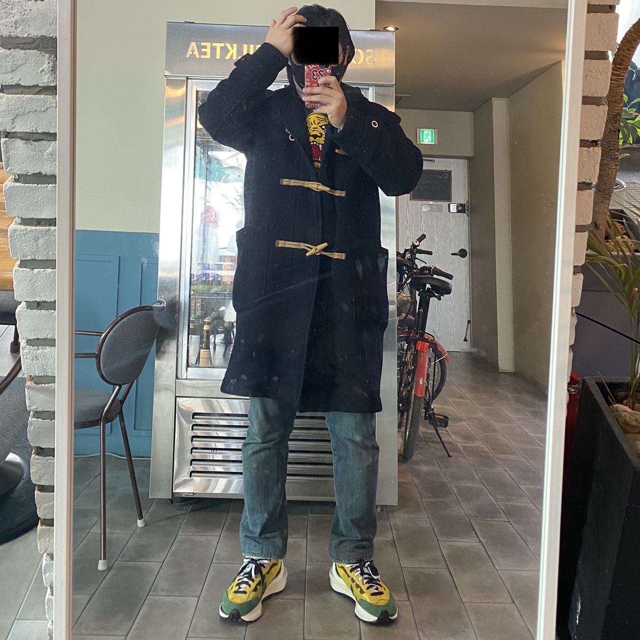 Nike x Sacai VaporWaffle Tour Yellow & Gorge Green Sail 착용 스타일