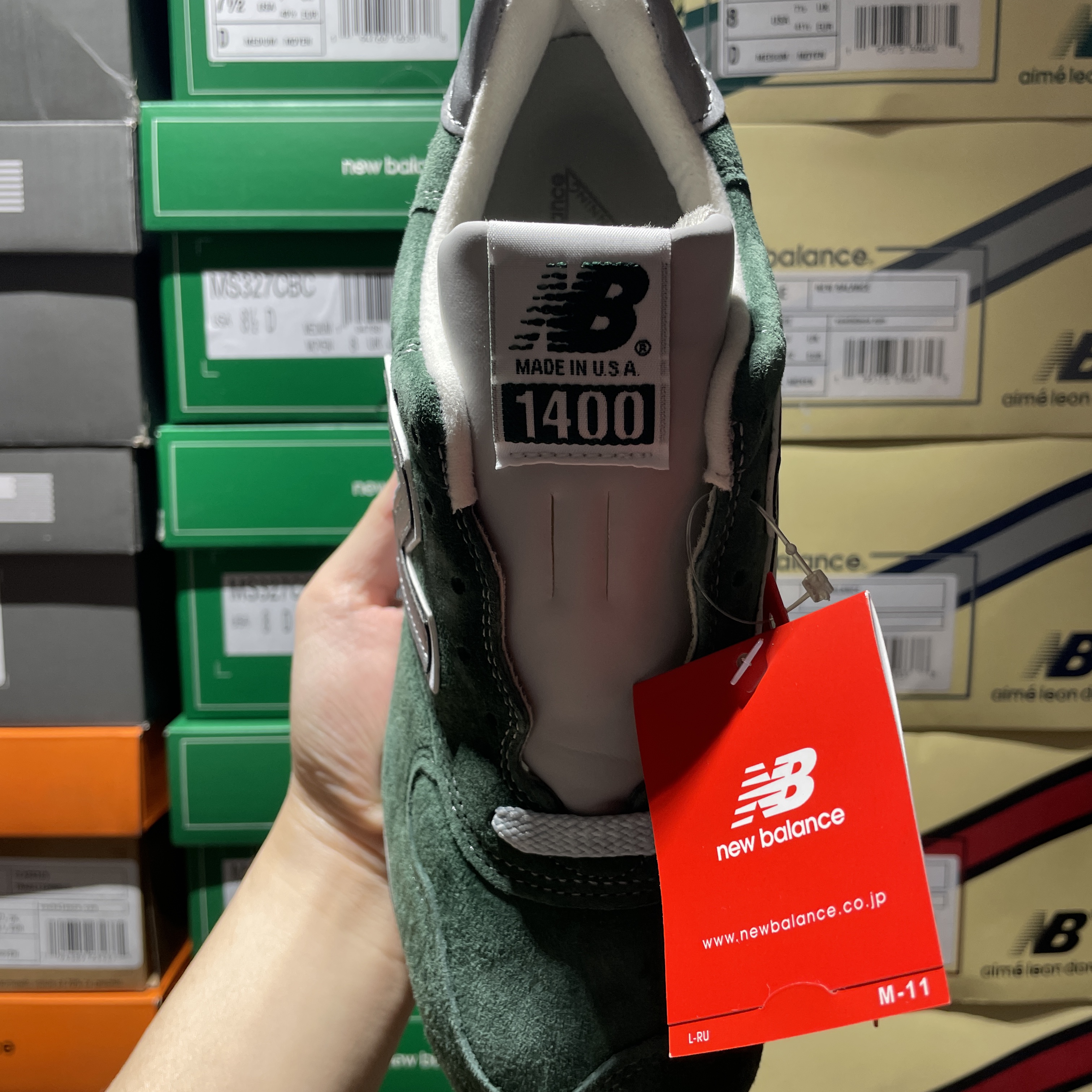 New Balance 1400 Made in USA Mountain Green 착용 스타일