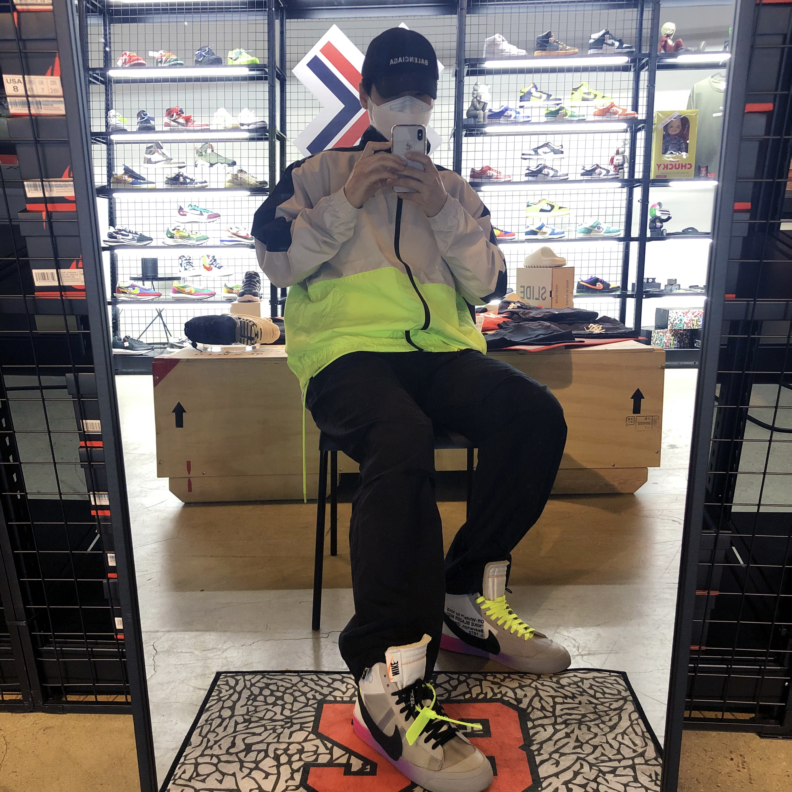 Nike x Off-White Blazer Mid Wolf Grey Serena Queen 착용 스타일