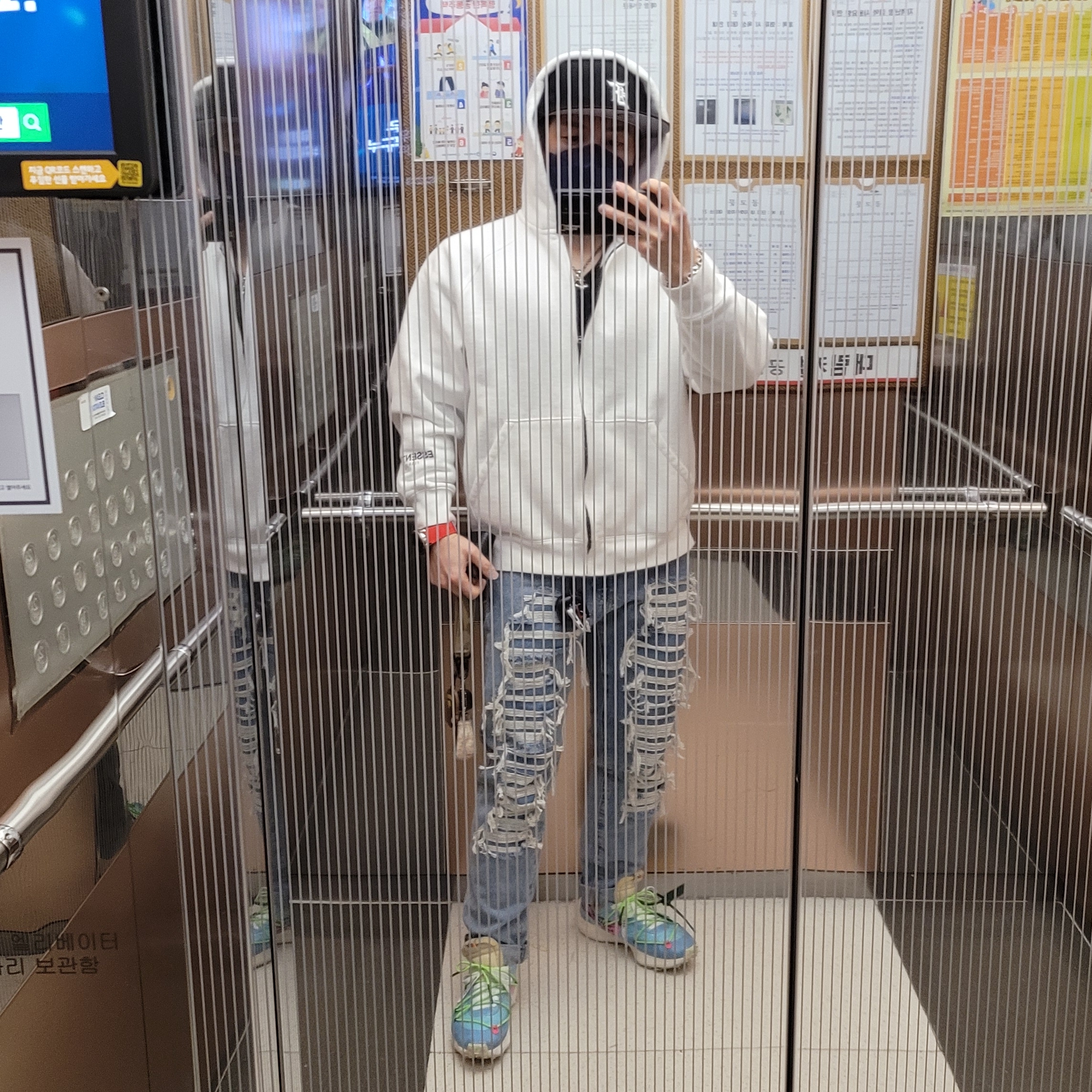 (W) Nike x Off-White Vapor Street Polarized Blue 착용 스타일 - 1