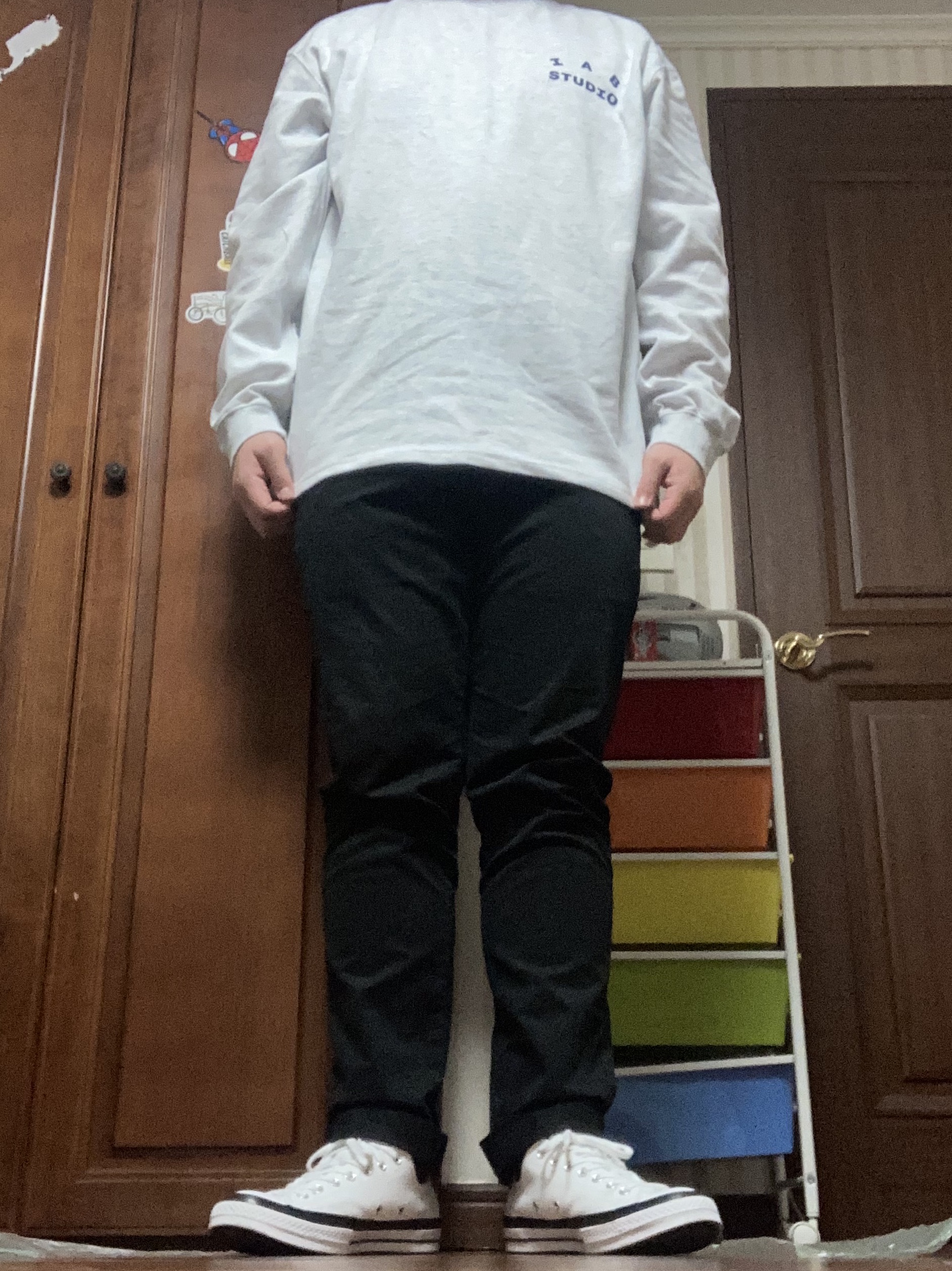 IAB Studio Long Sleeve Light Gray, Converse x Moncler x Fragment Chuck 70 Ox White 착용 스타일