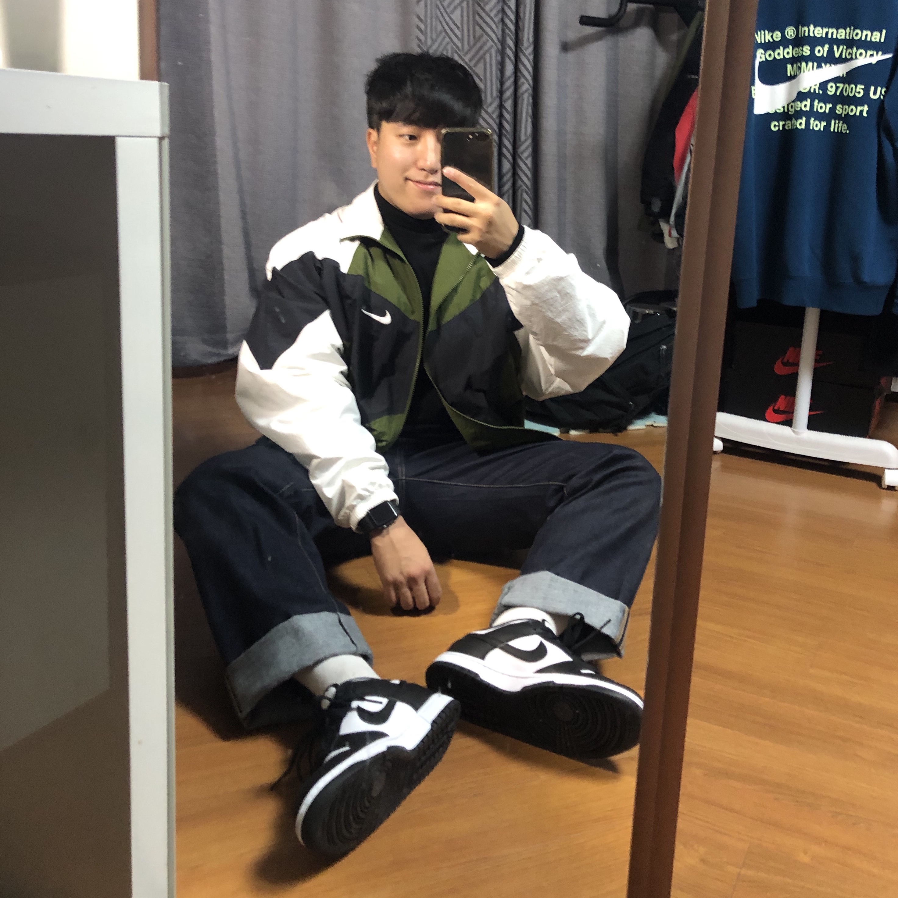 Nike Dunk Low Retro Black 착용 스타일