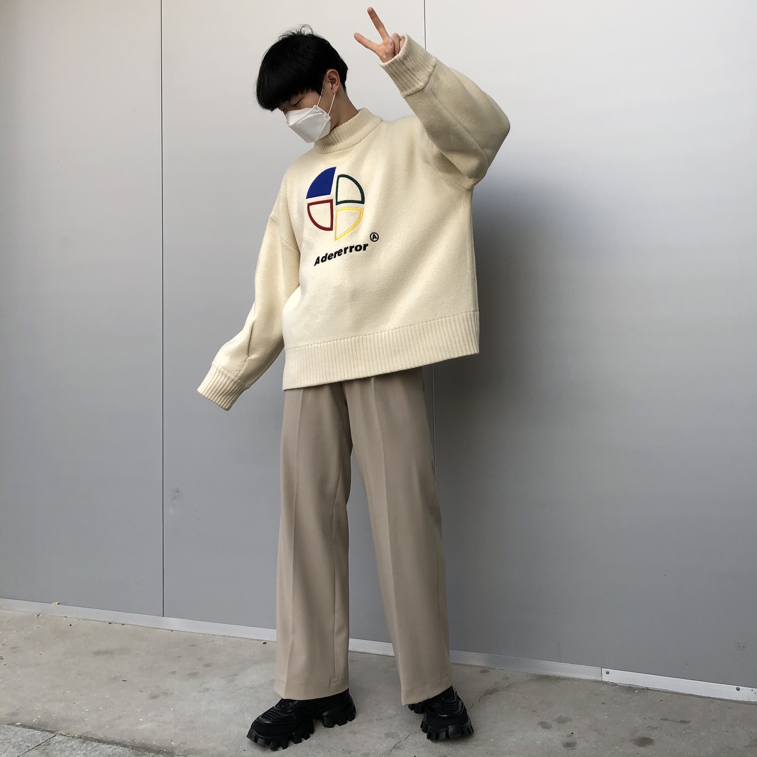 Prada Cloudbust Thunder Technical Fabric Sneakers Black 착용 스타일