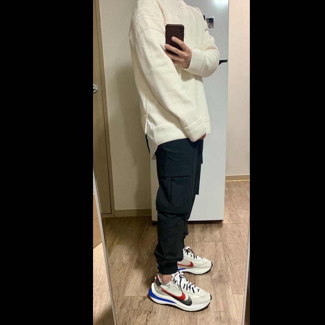 Nike x Sacai VaporWaffle Royal Fuchsia 착용 스타일
