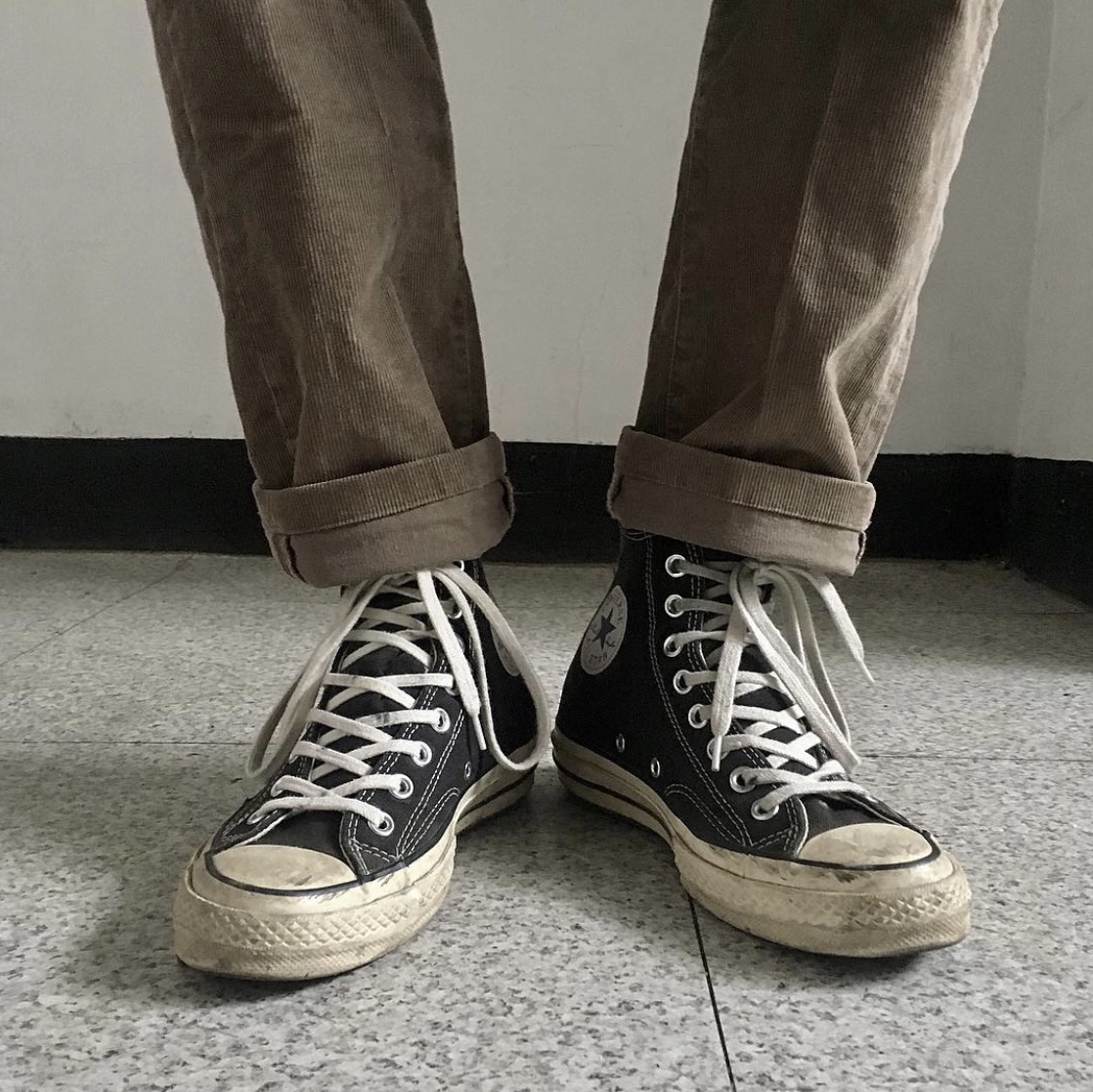 Converse Chuck 70 Hi Black 착용 스타일