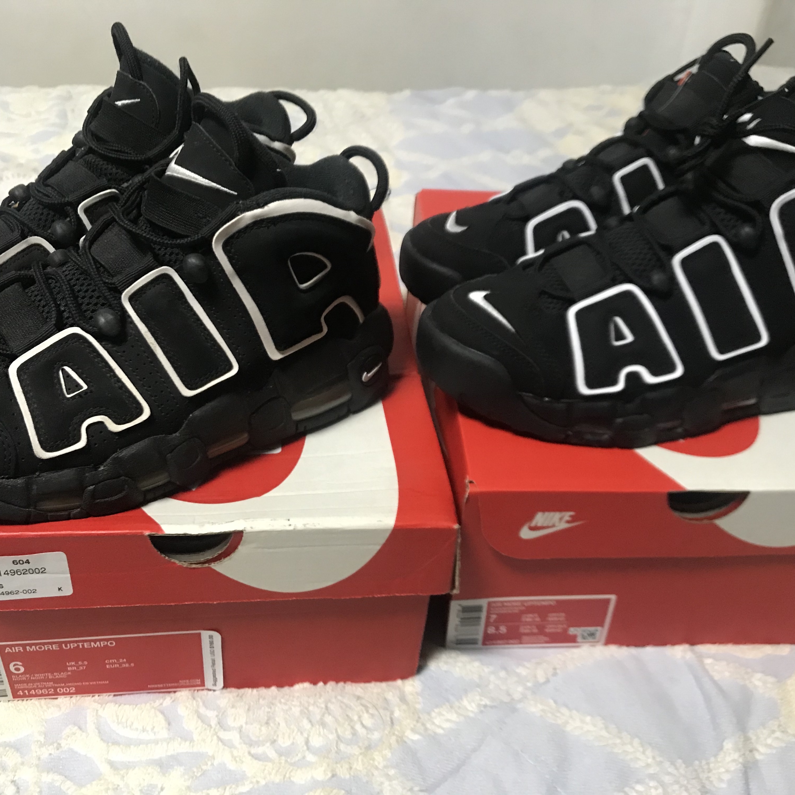 Nike Air More Uptempo Black White 2020 착용 스타일
