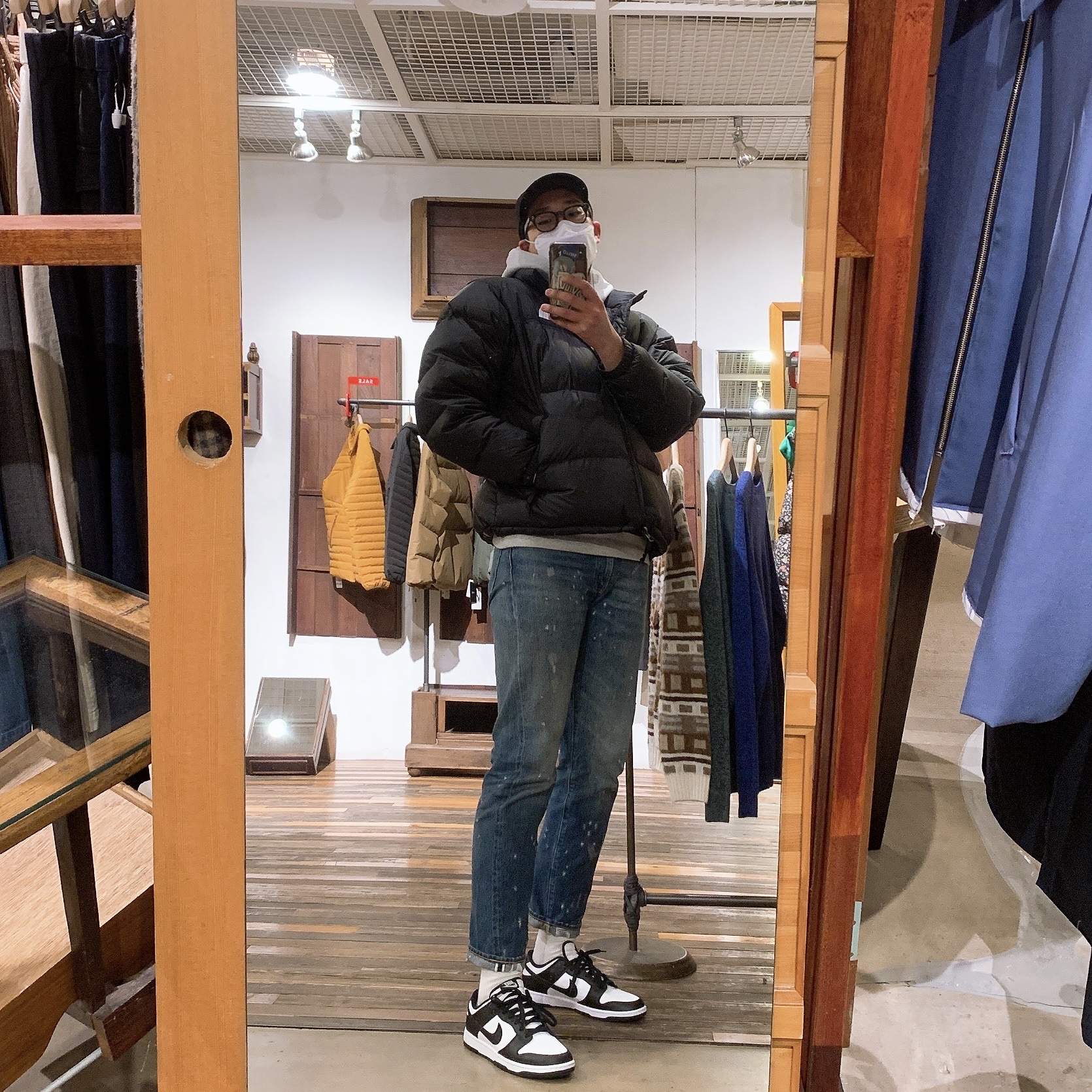 Nike Dunk Low Retro Black 착용 스타일