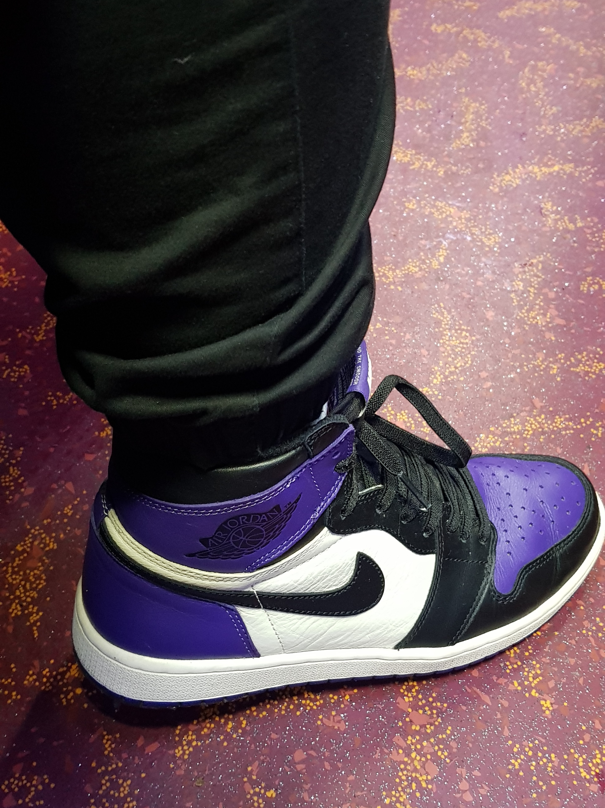 Jordan 1 Retro High Court Purple 착용 스타일