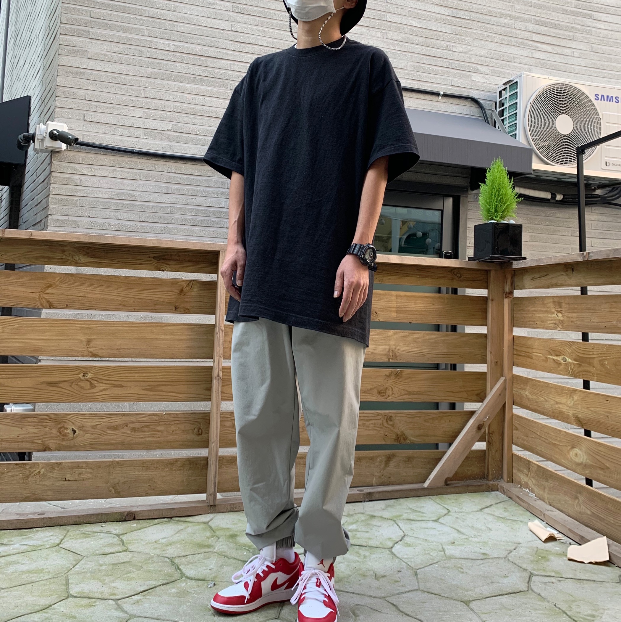 Jordan 1 Low Gym Red White 착용 스타일
