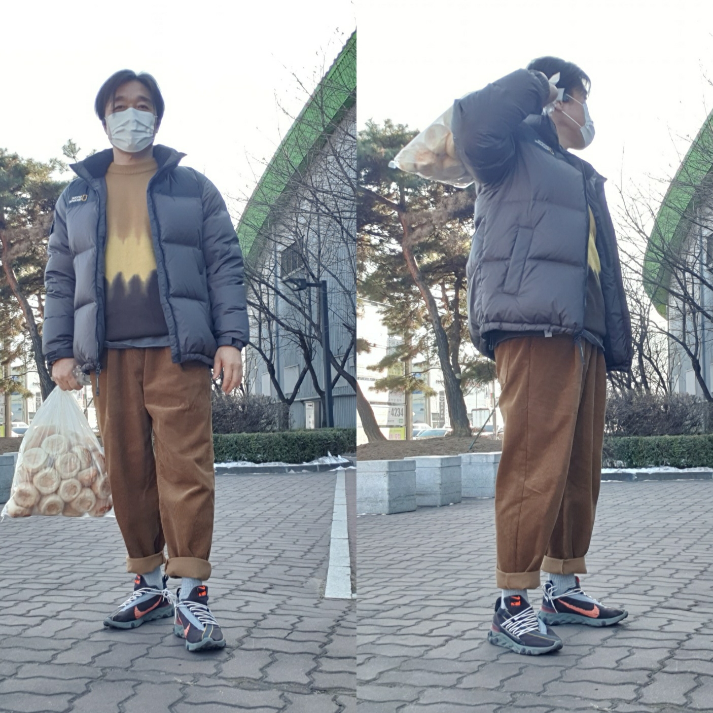 Nike ISPA React Low Velvet Brown 착용 스타일