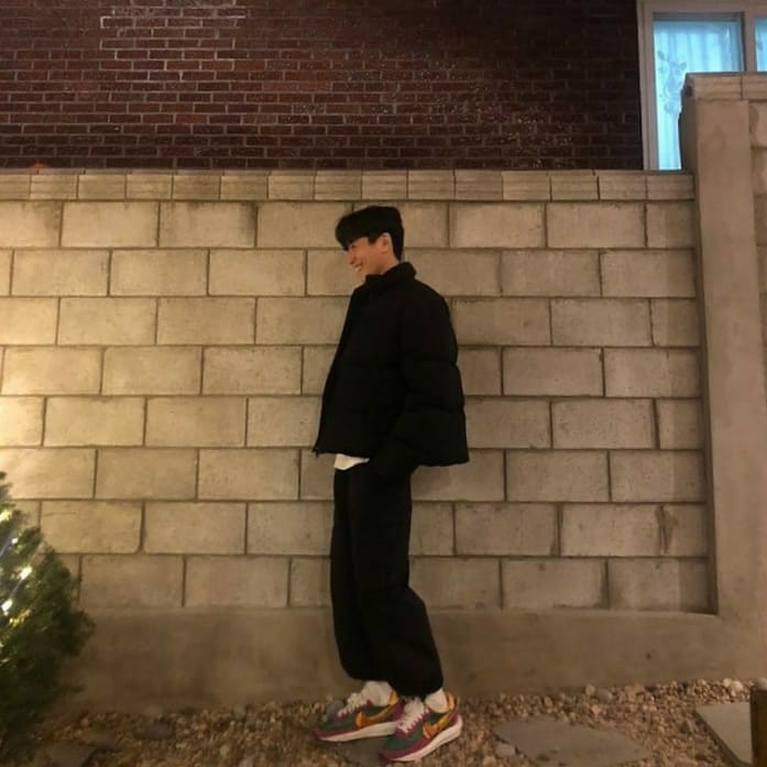 Nike x Sacai LDWaffle Pine Green 착용 스타일