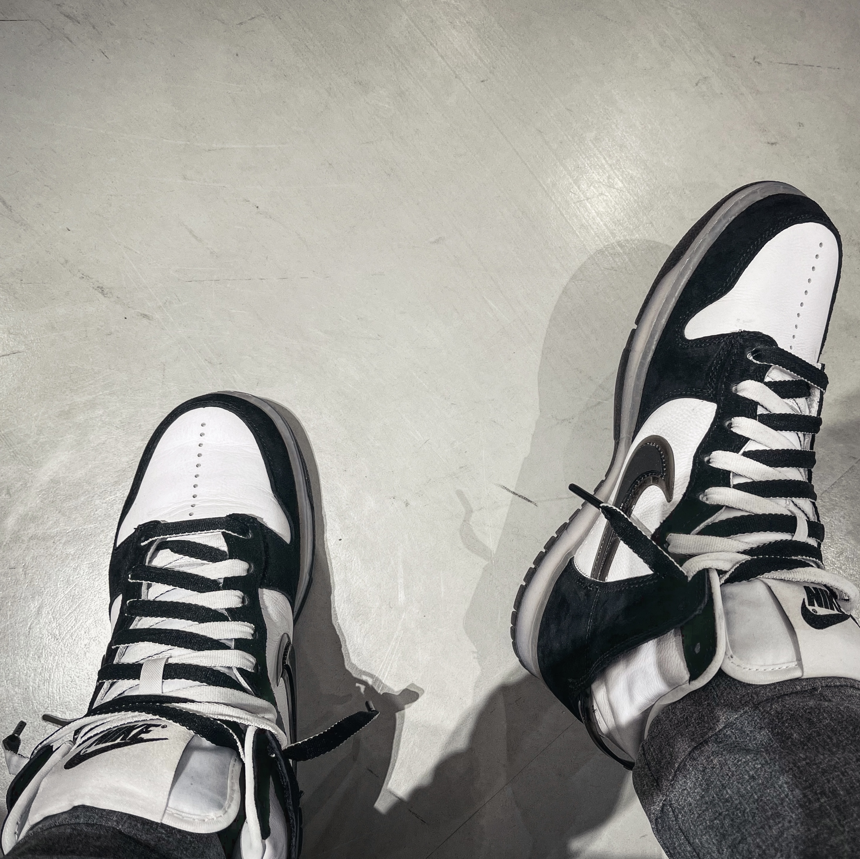 Nike x Slam Jam Dunk High SP Clear Black 착용 스타일