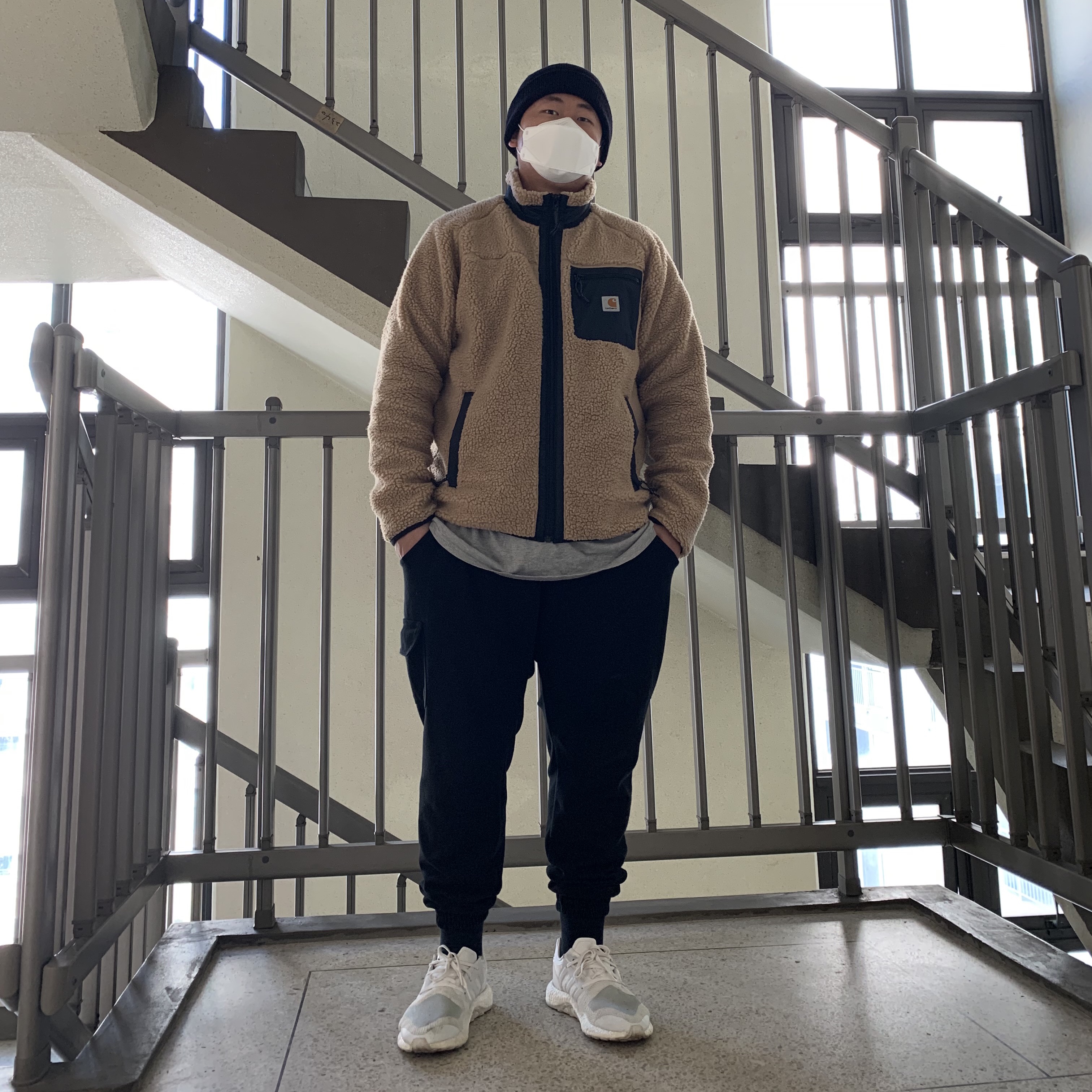 Y-3 Pureboost Triple White 착용 스타일