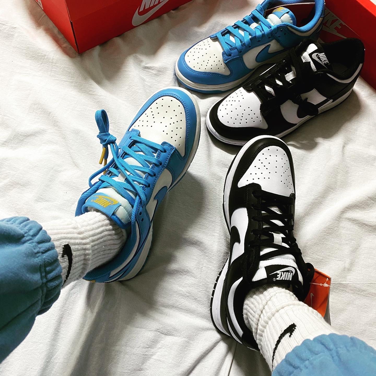 (W) Nike Dunk Low Coast, (W) Nike Dunk Low Black 착용 스타일 - 3