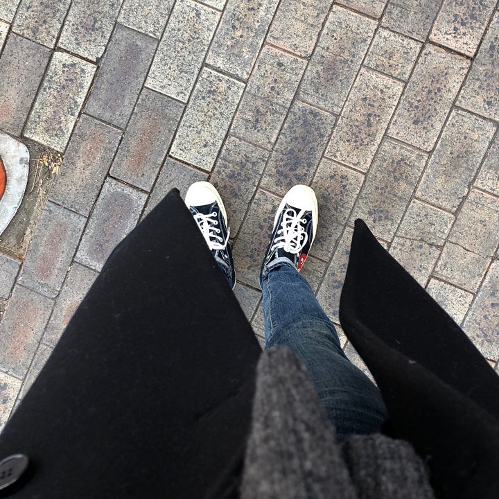 Converse x Play Comme des Garcons Chuck 70 Ox Black 착용 스타일