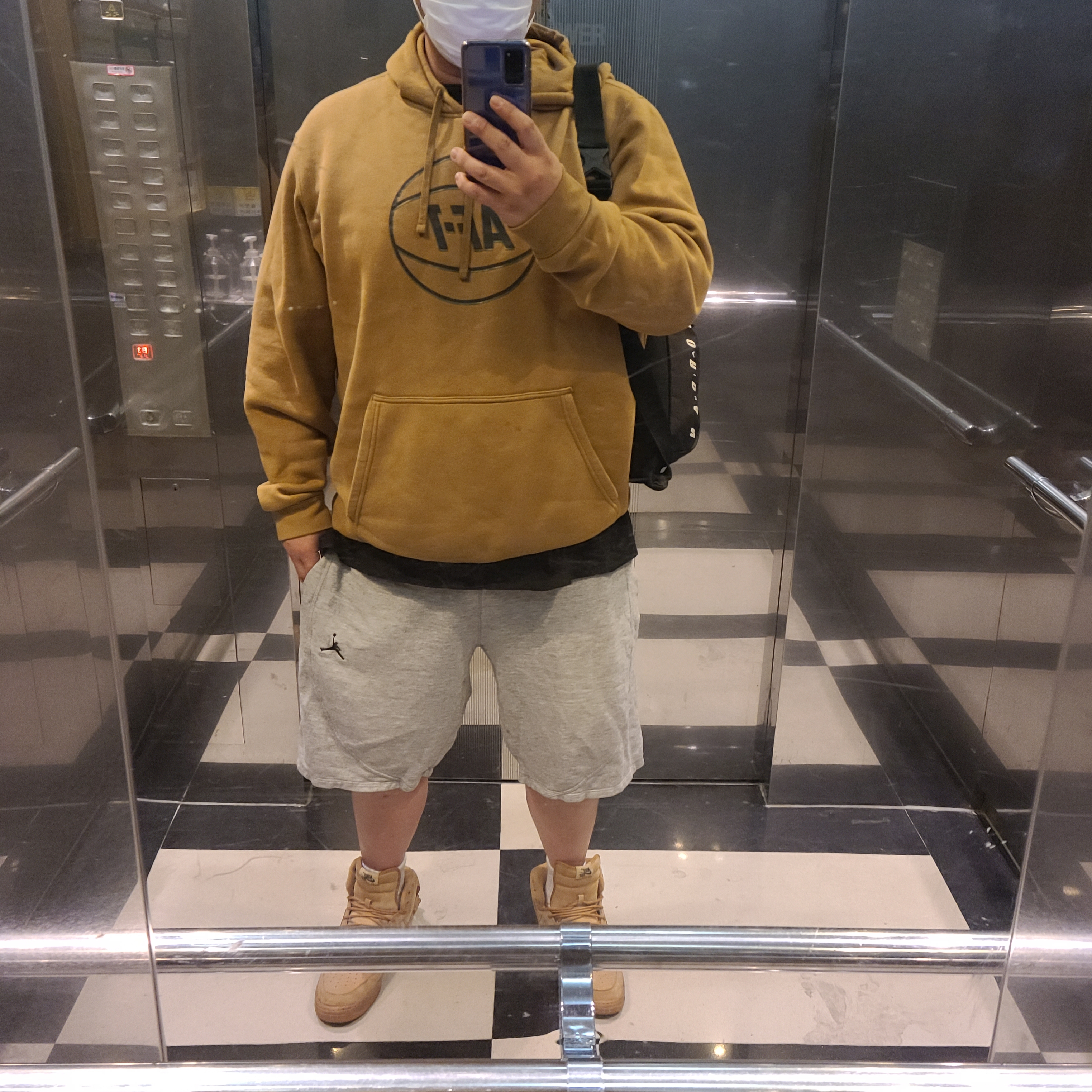 Nike Air Force 1 High Wheat 2015 착용 스타일