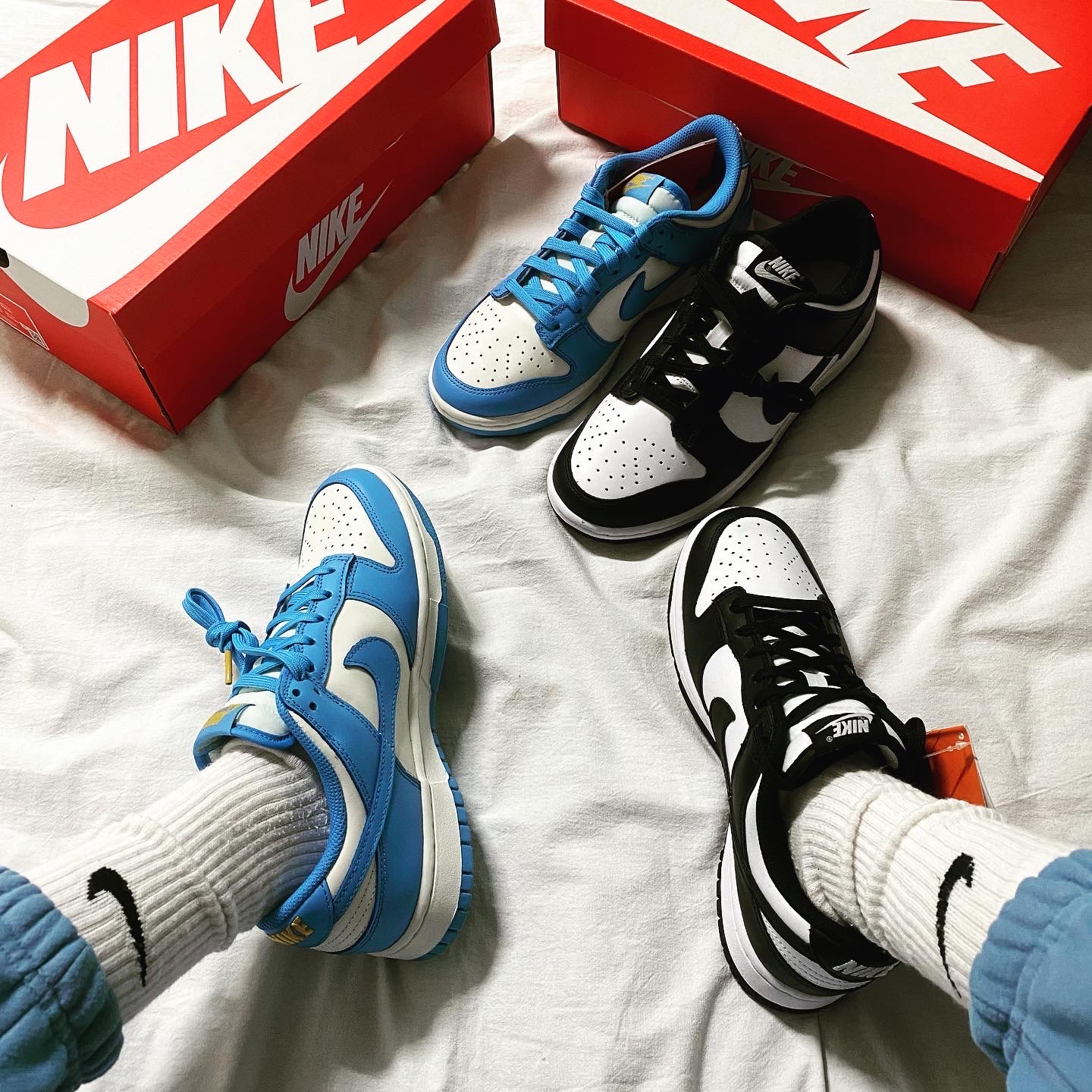 (W) Nike Dunk Low Coast, (W) Nike Dunk Low Black 착용 스타일 - 2
