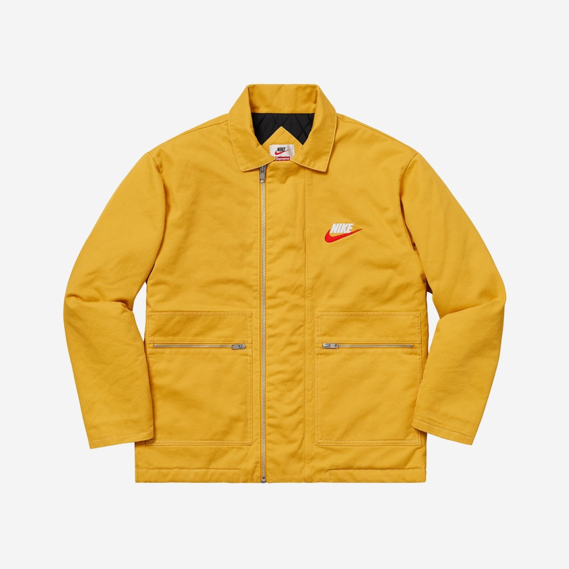 Supreme x Nike Double Zip Quilted Work Jacket Mustard - 18FW 상세 이미지 1