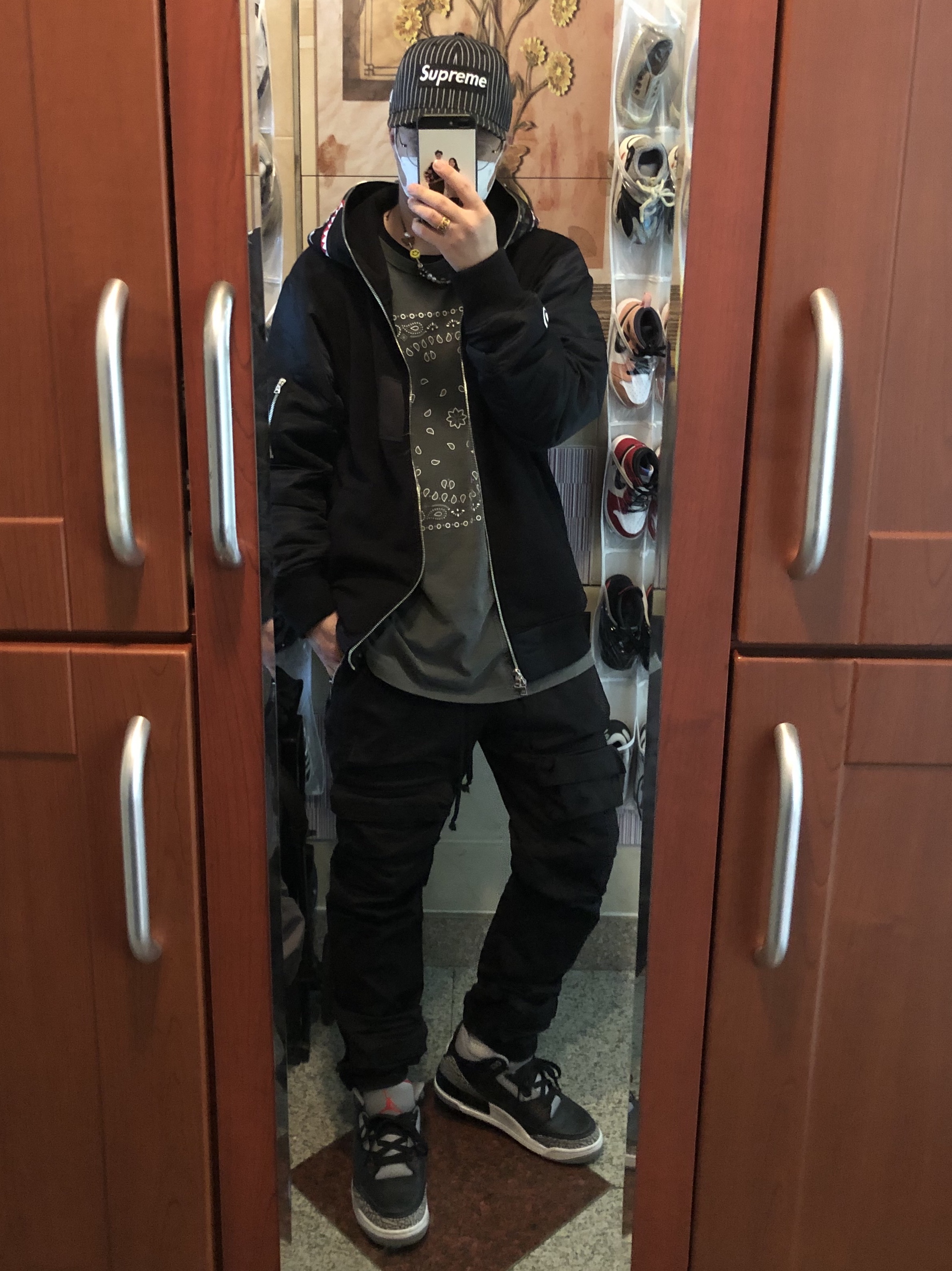 Jordan 3 Retro OG Black Cement 2018 착용 스타일 - 1