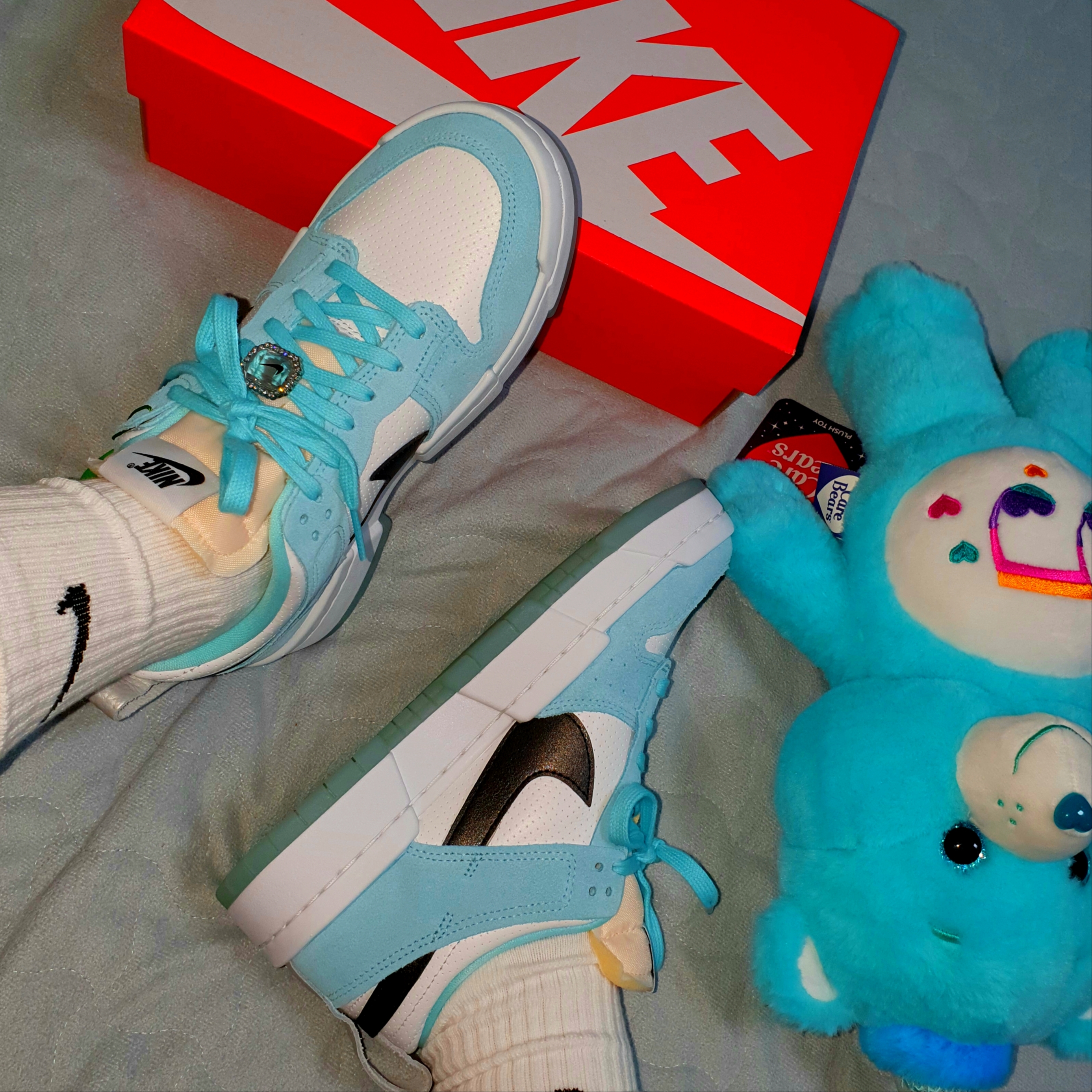 (W) Nike Dunk Low Disrupt Copa, (W) Nike Dunk Low Disrupt Game Royal 착용 스타일 - 1