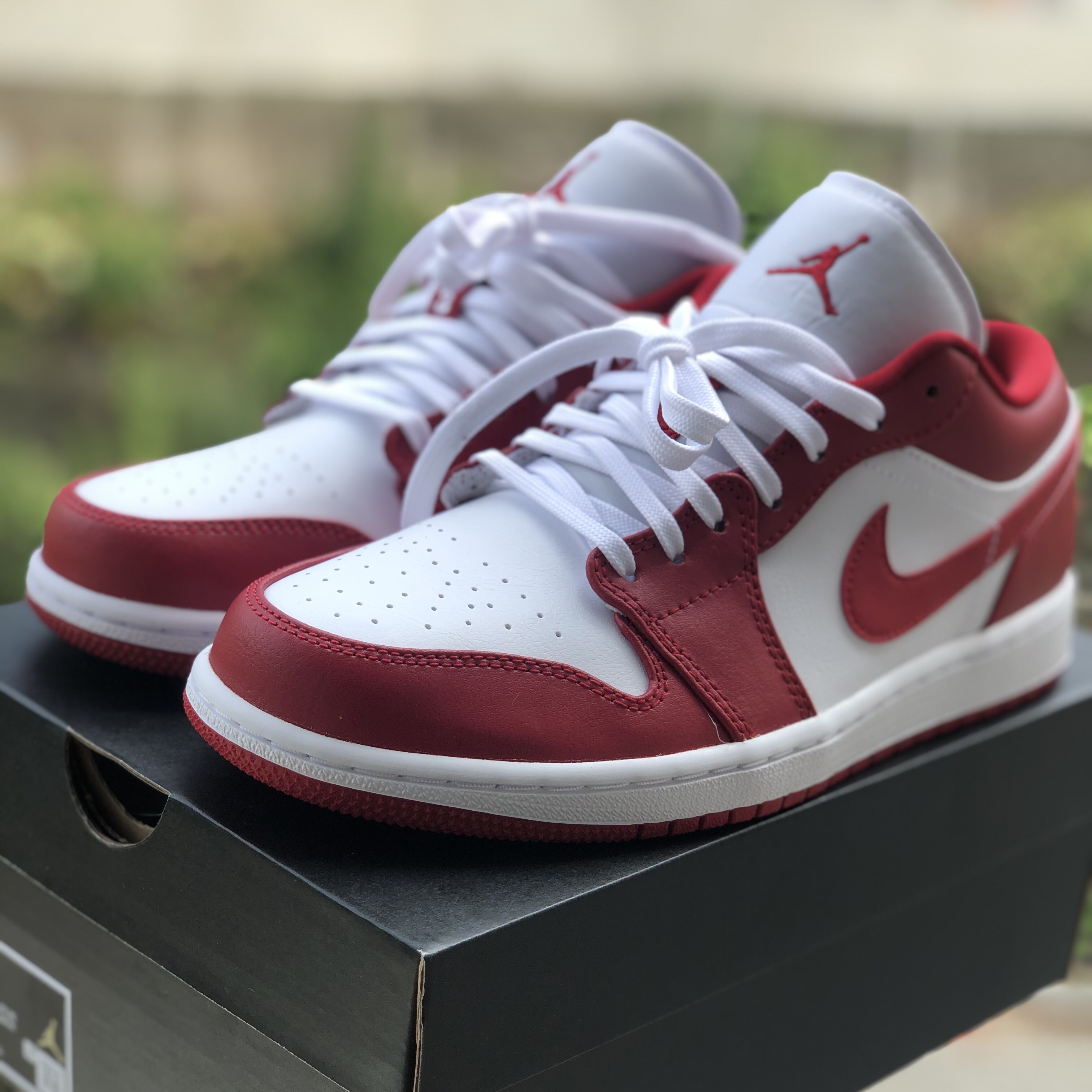 Jordan 1 Low Gym Red White 착용 스타일 - 2