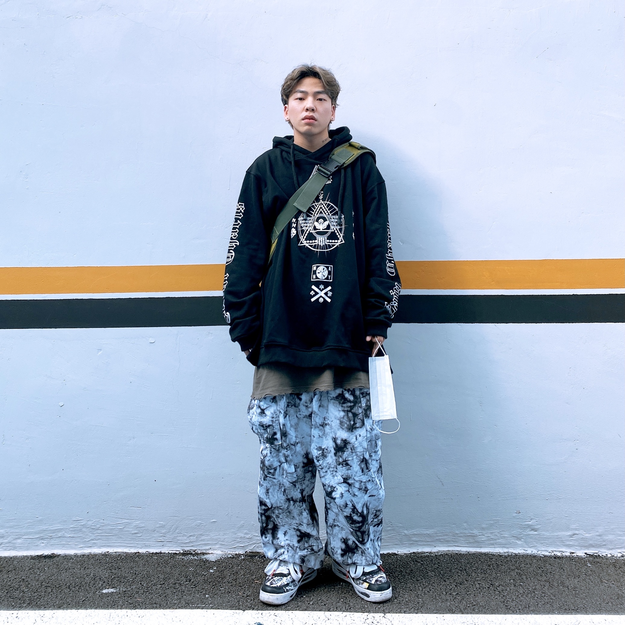 Nike x Peaceminusone Air Force 1 Low Para-Noise 착용 스타일