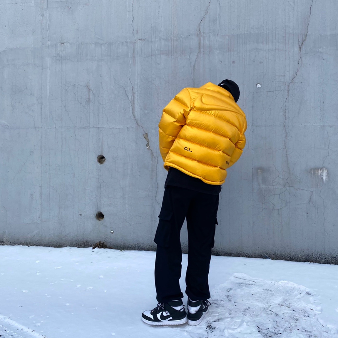 Nike x Drake Nocta Puffer Jacket University Gold - Asia, Nike x Ambush Dunk High Black 착용 스타일